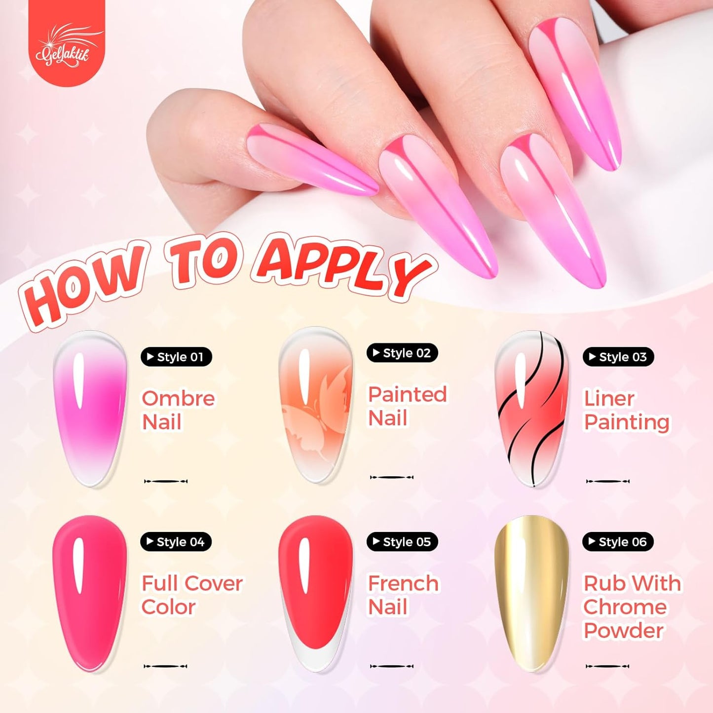 Pat Painting Gel, 16 Colors Ombre Gel Nail Polish for French Manicure, Blooming Aura Nails with Sponge Applicators, No Wipe UV/LED Curing DIY Nail Art Palette