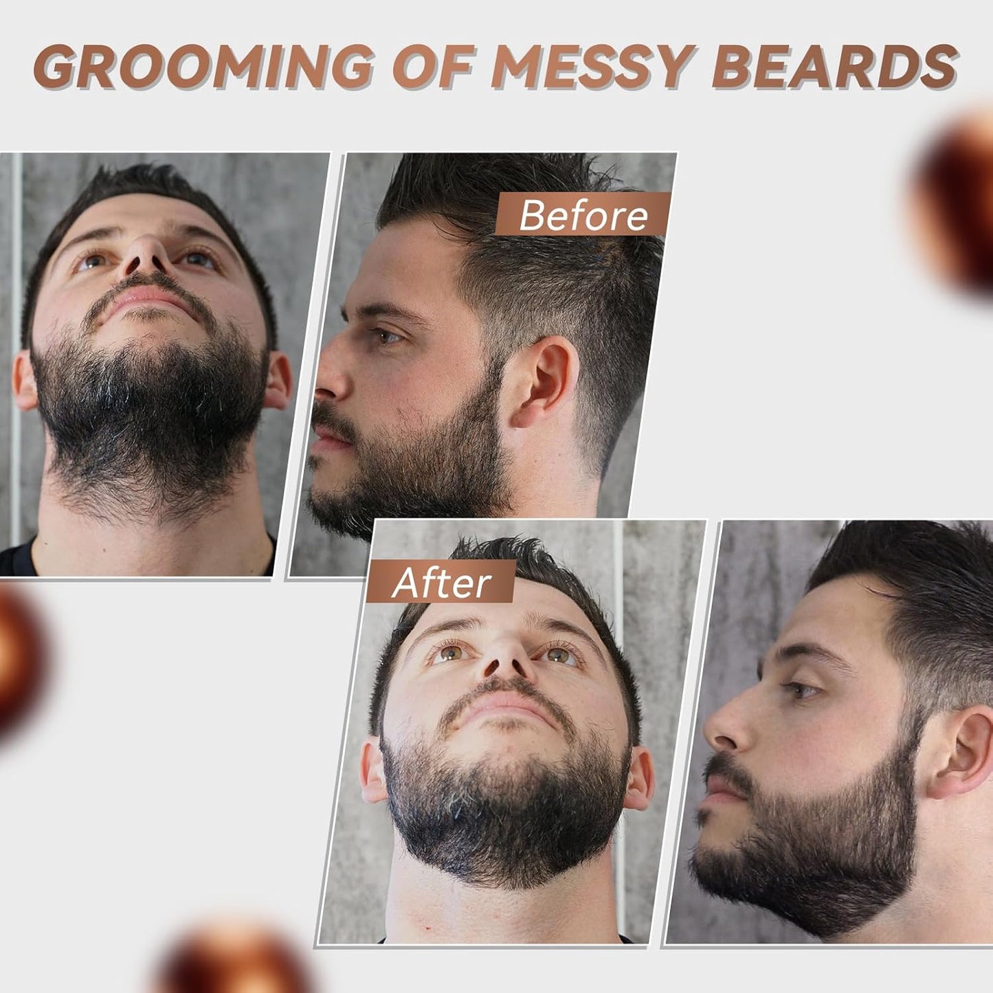 Black Rotating Foldable Beard Comb & Styler – Precision Grooming Tool for Multiple Beard Styles, Effortless Shaping, Use with Beard Trimmer