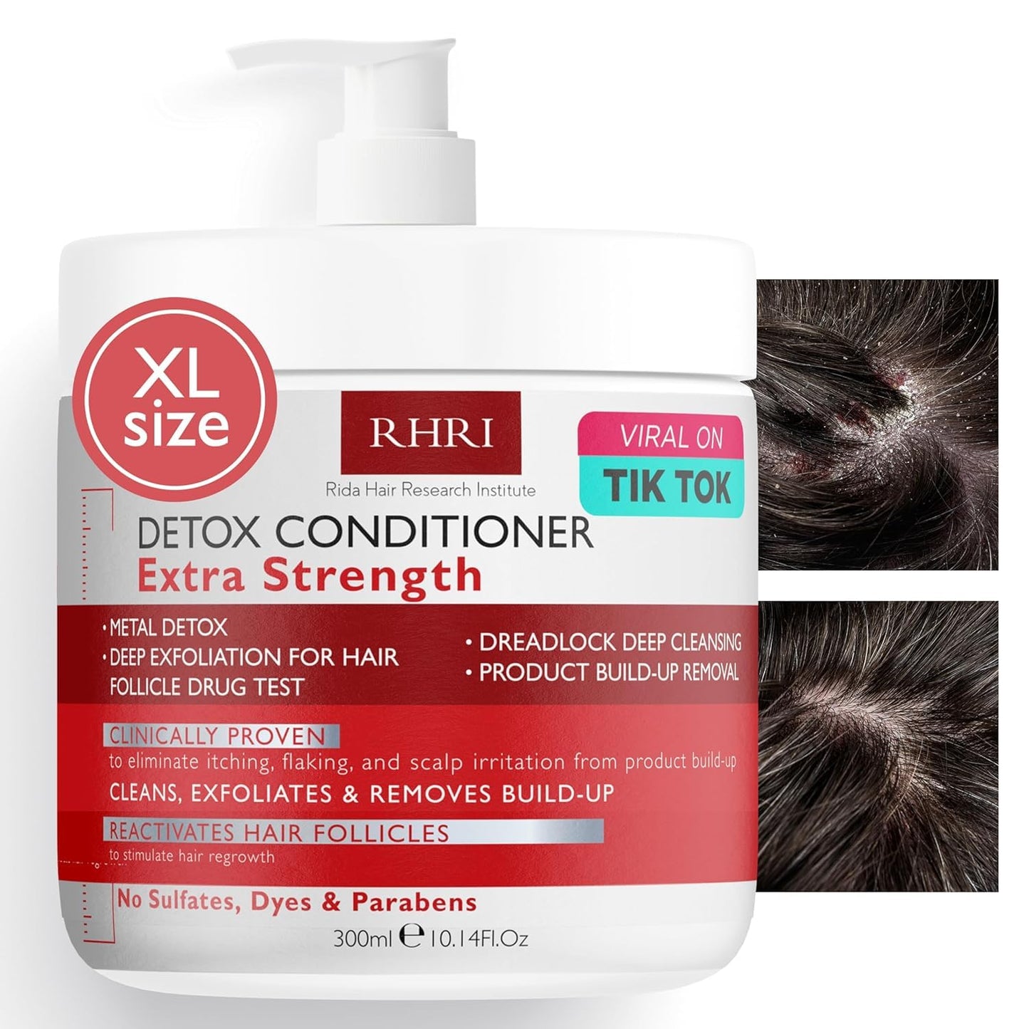 Detox Conditioner – Deep Cleansing Hair Conditioner for Damaged Dry Hair | Heavy Metal Detox & Build-Up Removal | Nourishing Scalp Care, Sulfate-Free Formula – 300ml