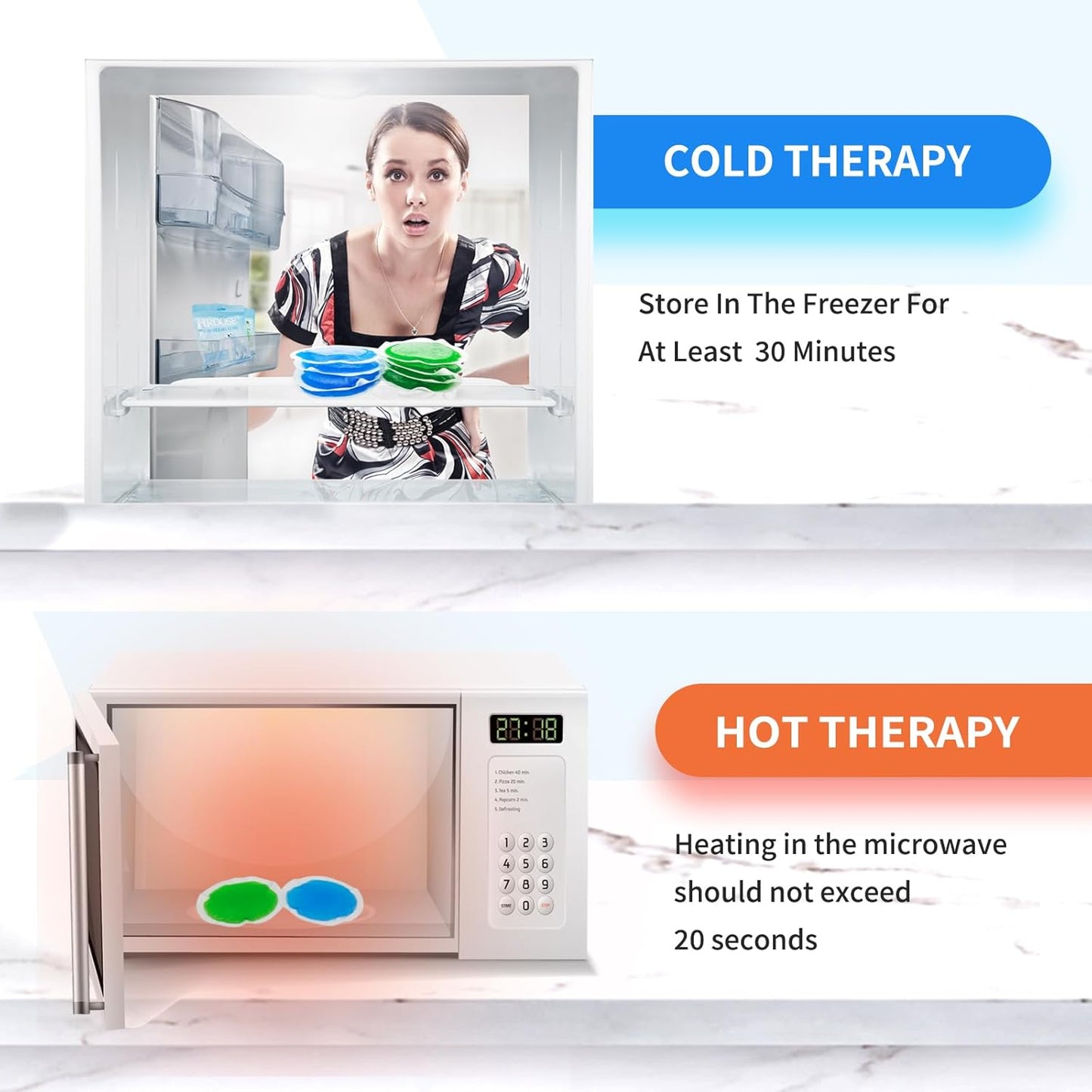 24 Pack Small Ice Packs for Injuries Reusable,Hot & Cold Gel Ice Packs for Face,Eyes,Neck,Wisdom Teeth,Headache,Allergies,Shoulder Pain Relief,Warm & Cold Compress for Boo Boos Kids (24Blue)