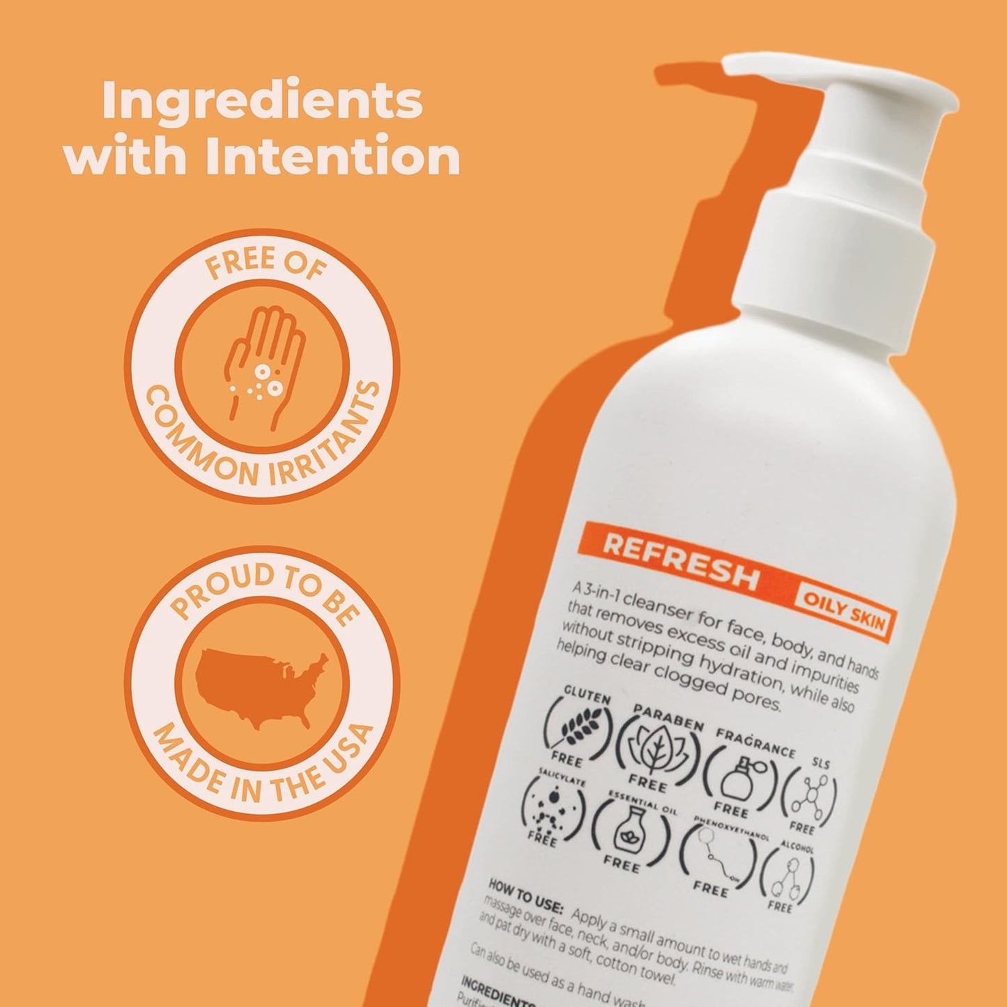 Cleure Face and Body Cleanser - Hypoallergenic, Fragrance-Free Body Wash for Sensitive Skin & Eczema - Paraben & Sulfate Free, PH Balanced Body Soap (12 oz, Pack of 2)