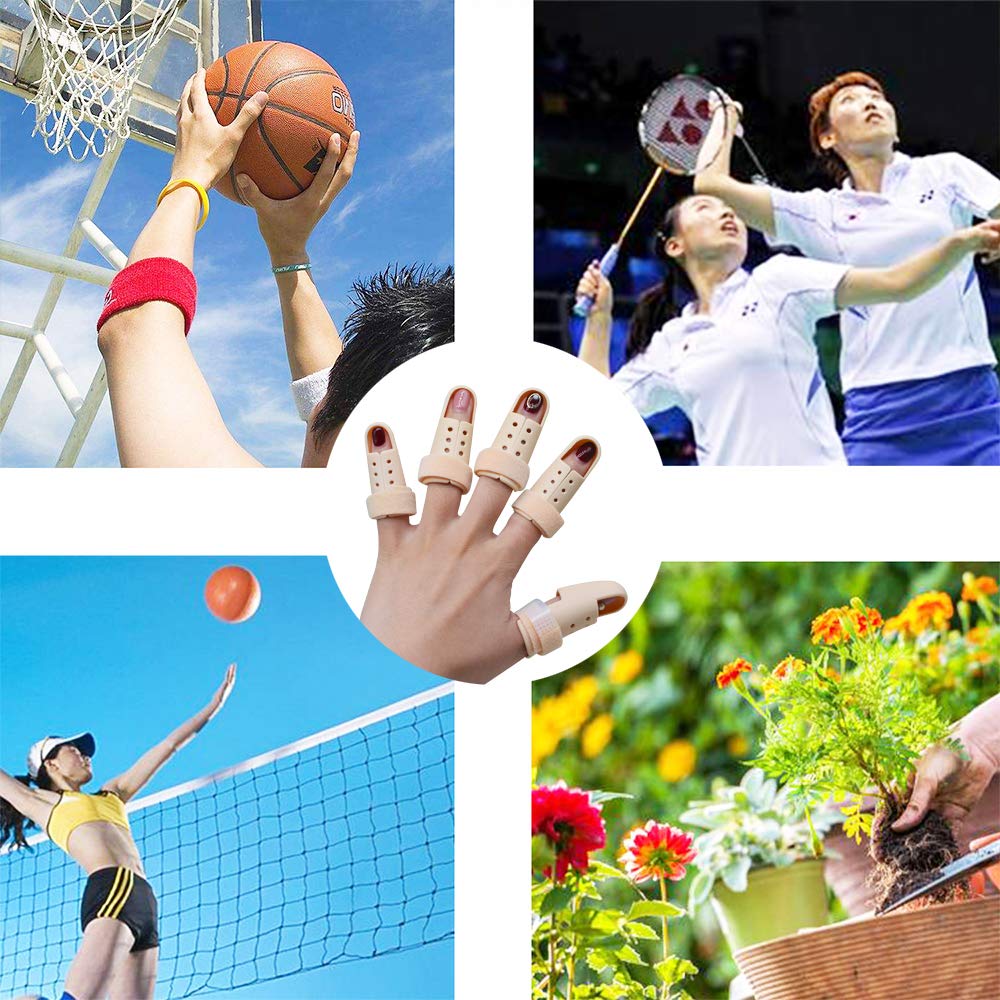 5 Pieces Finger Splint, Mallet Finger Support, Straighten Finger Plastic Finger Protector for Finger Arthritis, Trigger Finger and Finger Joint Pain