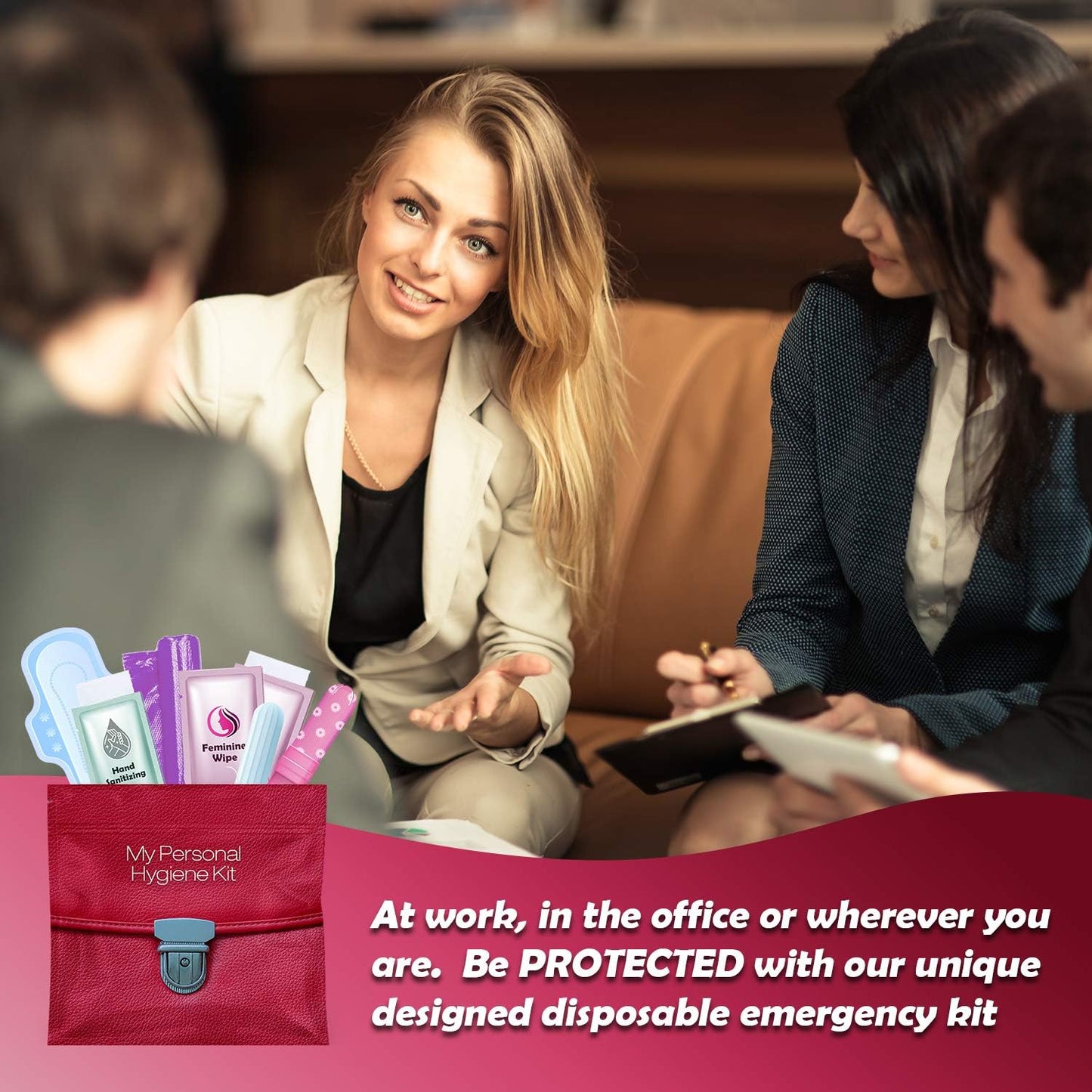 Portable Period Kit: Essential Period Pouch for Teen Girls in School, Travel, and Daily Use - Ideal for Parents, Schools, Churches, Businesses, and Homeless Outreach - Pink (Menstrual Kit, 1)