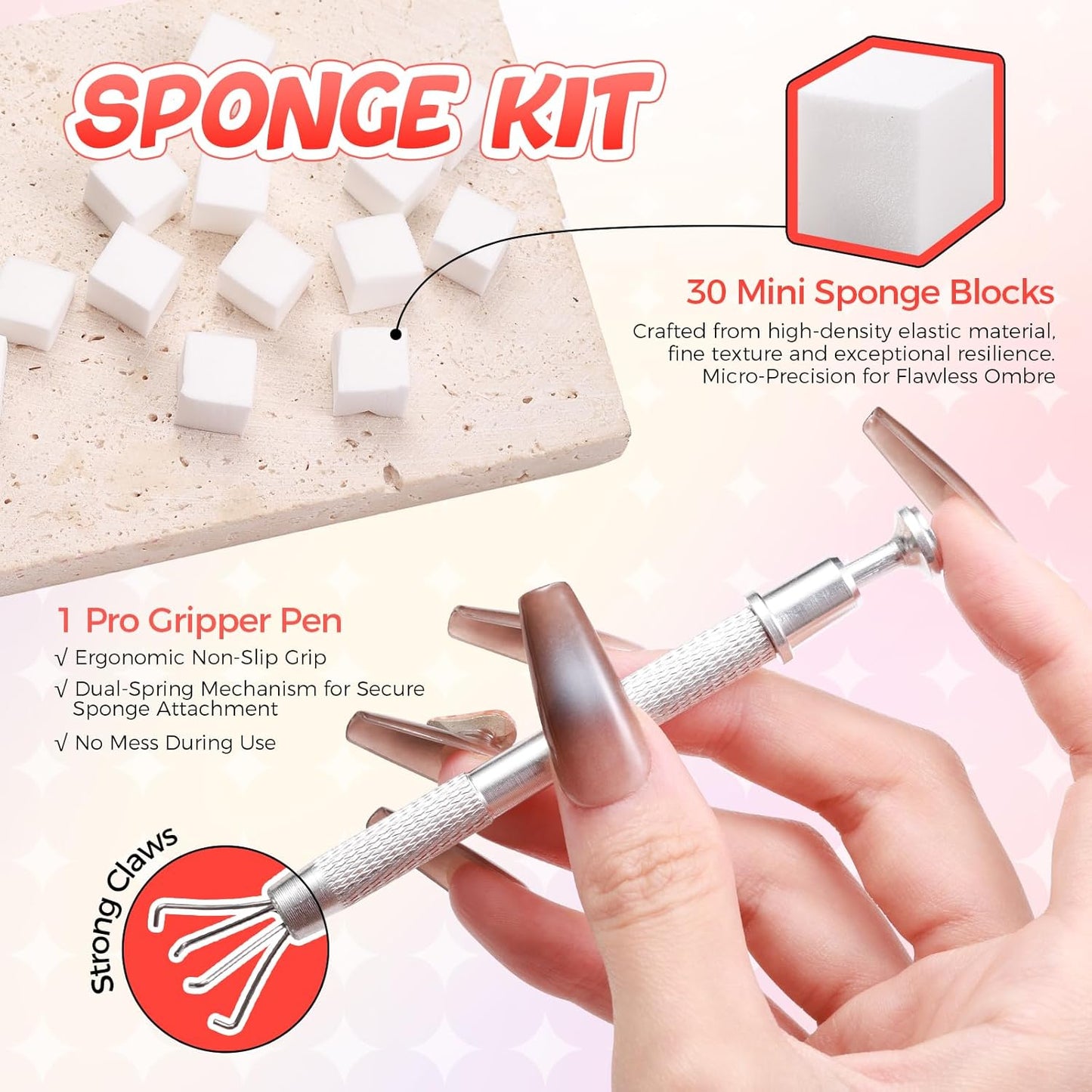 Sponge Pat Painting Gel, 20 Colors Ombre Gel Nail Polish for Ombre Nails Aura Nails, French Manicure DIY Nail Art High-glossy No wipe DIY Palette Cloud Fluff