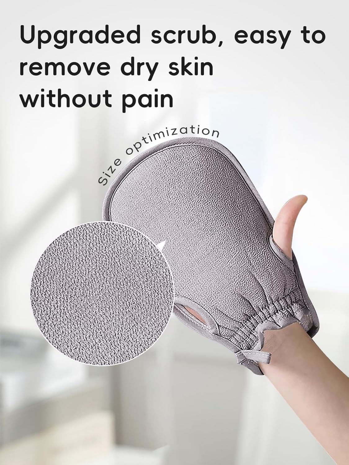 Exfoliating Glove (Original) Machine Washable Newly Upgraded With Thumb Holes Korean Body Scrubber 100% Vegan Viscose Exfoliating Mitt for Dead Skin Removal, Keratosis Pilaris & Self-Tan Prep