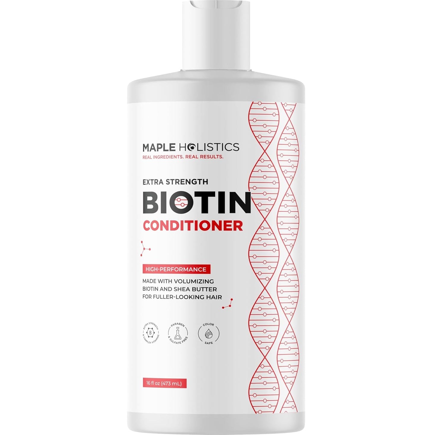 Extra Strength Biotin Conditioner for Thinning Hair - Sulfate Free Conditioner with Moisturizing and Nourishing Shea Butter and Plant Proteins for Dry Damaged Fine Weak & Dull Hair (16 Fl Oz)