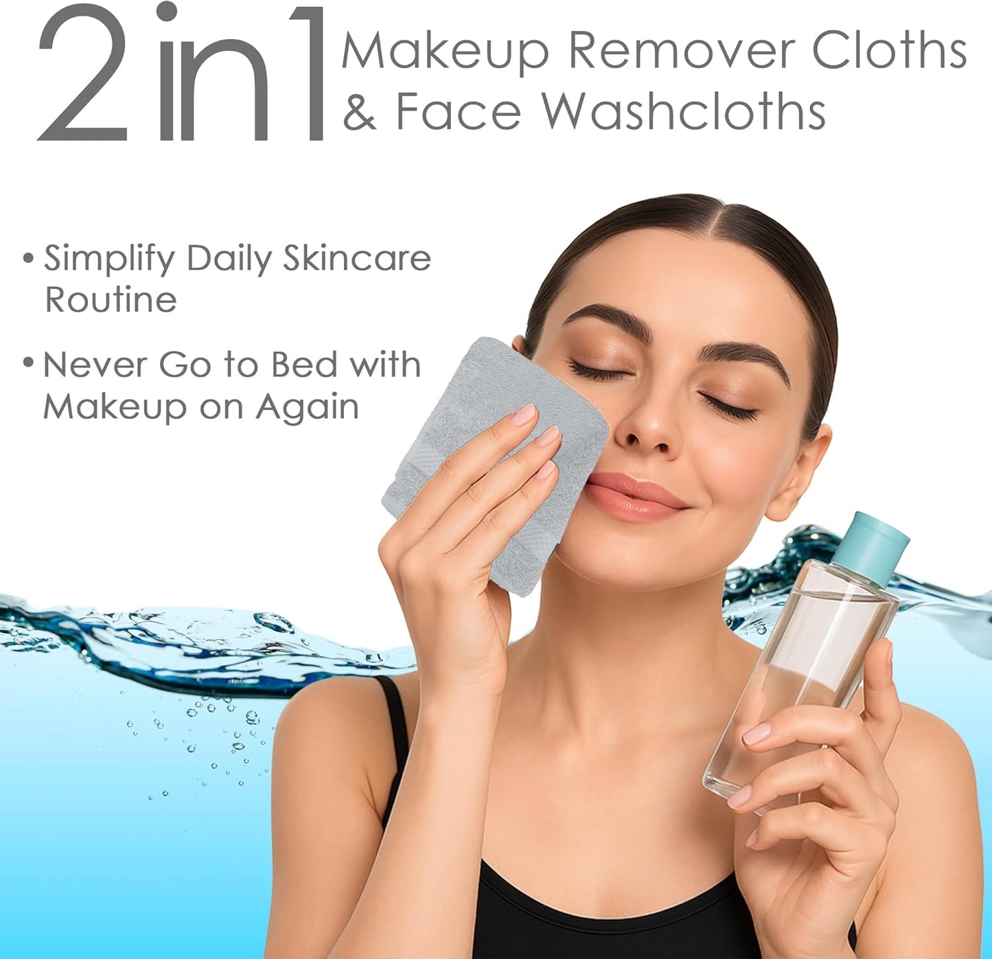 DAN RIVER 12-Pack Premium 100% Cotton Highrise Face Towels – Reusable Face Towel Set, Absorbent & Soft Wash Towels for Bathroom & Body – Hand and Face Towels, 550 GSM (12x12 in)