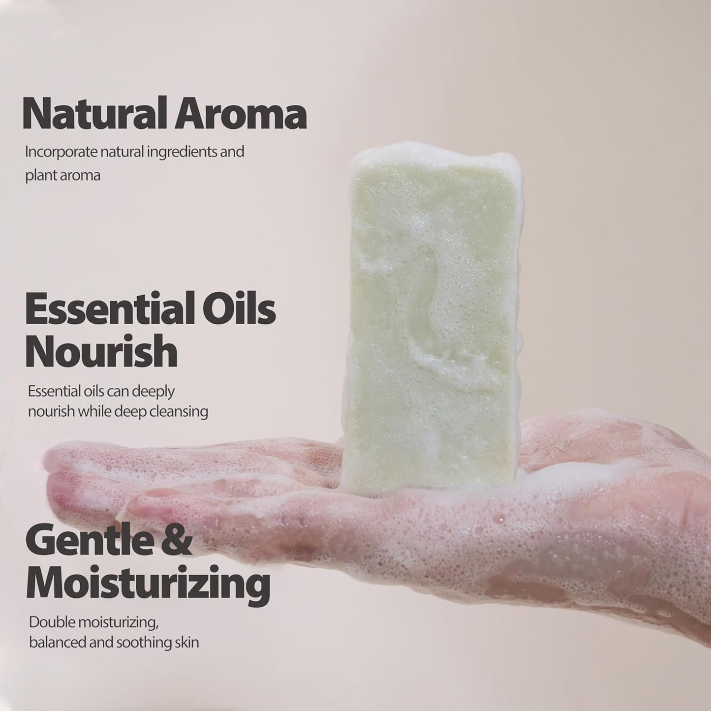 Natural Bar Soaps with Shea Butter,Body Botanical Soap Bars Variety Soap:3 Pack Scent Clary Sage,Lemongrass,Tea Tree Soap Bars,Antibacterial Bath Soap for Men&Women All Skin Body Wash Gift