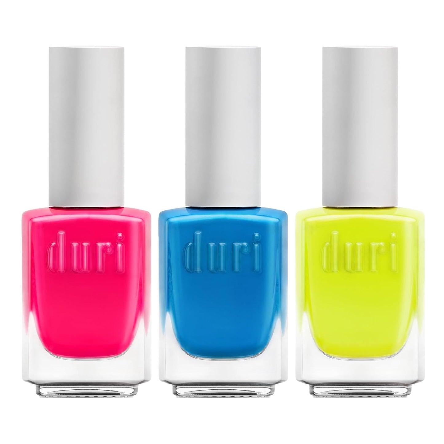 duri Trio Neon Nail Polish Set - GBD-200 Festival, Matte Finish, Quick Drying, 0.45 Fl Oz each