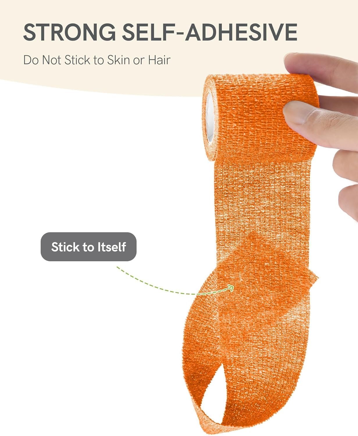 FriCARE Self Adhesive Bandage Wrap, Medical Tape in First Aid Kit, Cohesive Bandages for Wounds Sport Vet, 2 Inches X 5 Yards 12 Rolls, Rainbow