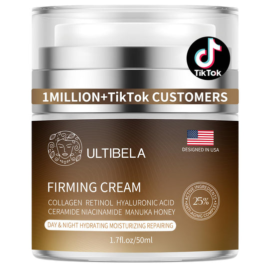 Tighten and Lift Neck Cream, Deep Hydration Neck Firming Cream with Retinol, Collagen & Honey Anti-Aging & Wrinkle Moisturizer for Face, Neck & Décolleté Women & Men 1.7 Fl Oz