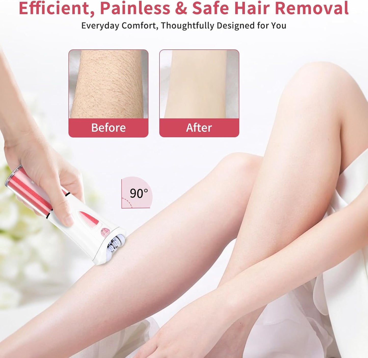 Glabrouse Skin Epilator, 2025 New Epilator for Women Face with LED Light, Cordless Electric Tweezers Facial Hair Removal Device, Epilators Hair Removal for Women Face/Arms/Legs/Underarms/Bikini Area