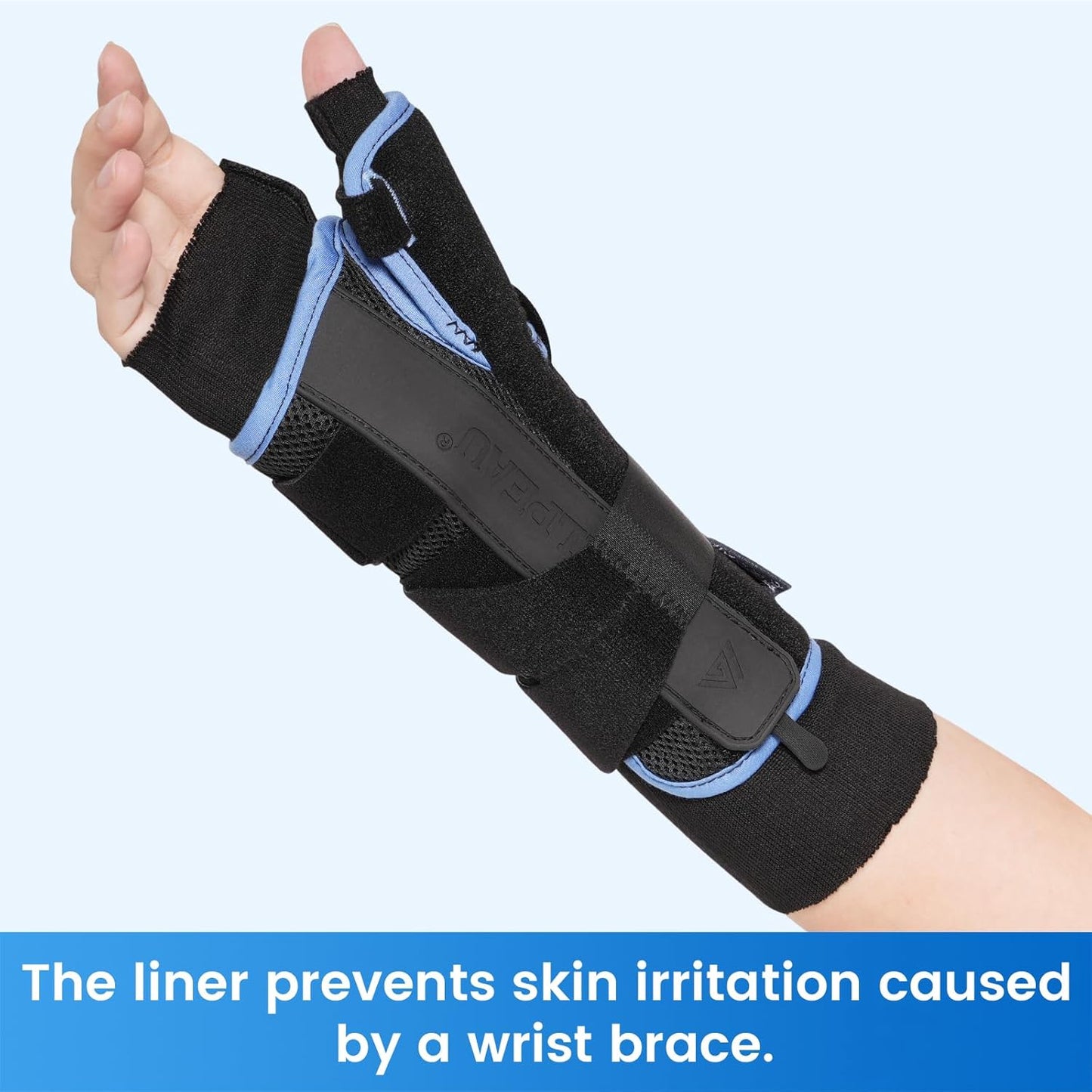 Hand Socks for Splint (Pack of 10), Elastic Cotton Stockinette Tubing, Surgical Sleeves for Arm, Wrist and Thumb Sleeve Under Brace, Cast Wrap Liner for Men & Women, Fit Left & Right Hands(Black, M)