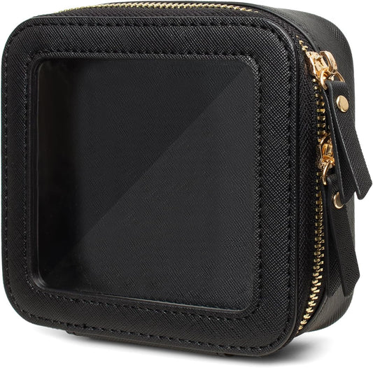 Travel Clear Makeup Bag Set, TSA Approved Cosmetic Bag Case with Zipper Portable Makeup Pouch Toiletry Bag Women Traveling Cosmetic Organizer Storage Bag Car Organizer Car Essentials for Women