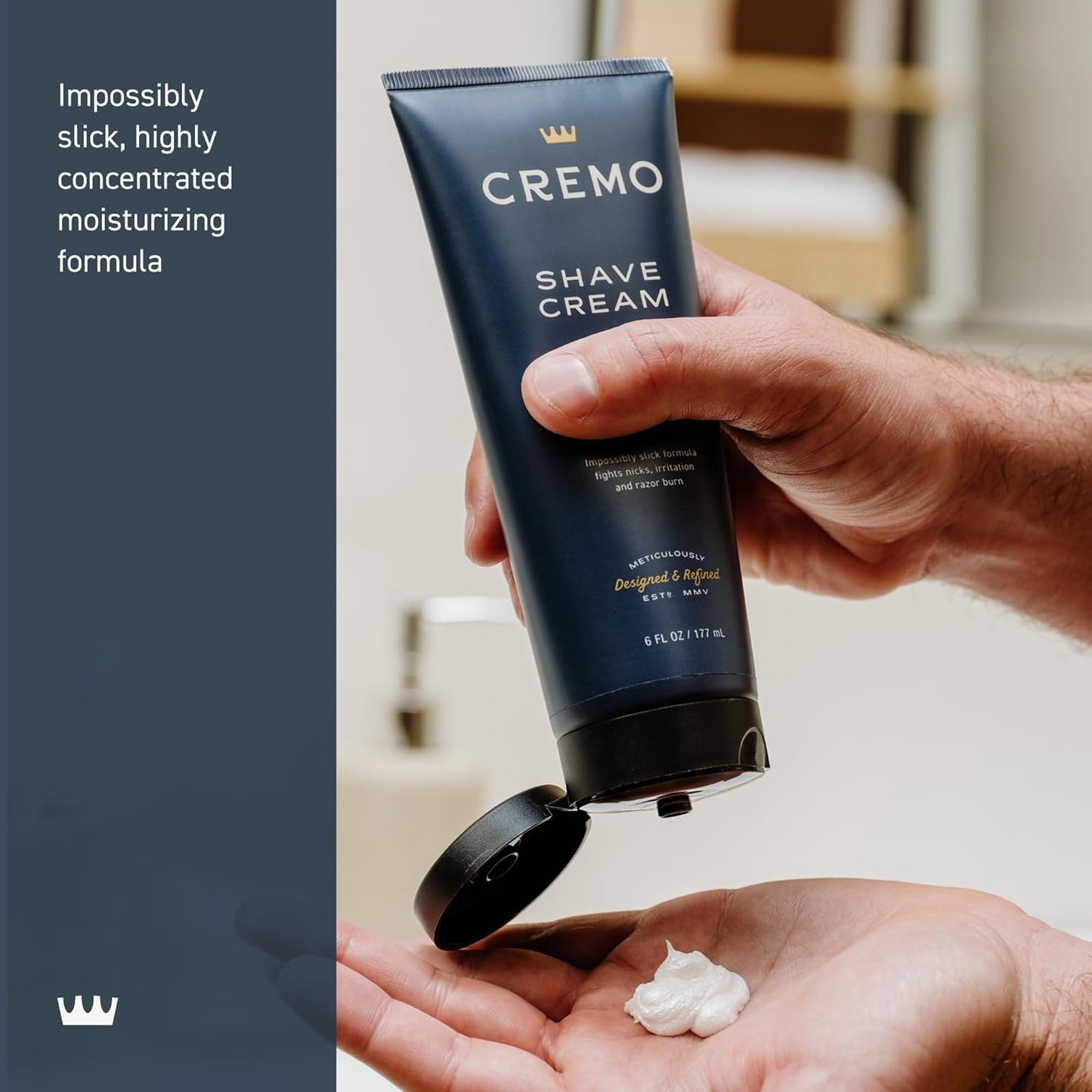 Cremo Palo Santo Shave Cream, Astonishingly Superior Ultra-Slick Shaving Cream for Men, Fights Nicks, Cuts and Razor Burn, 6 Fl Oz