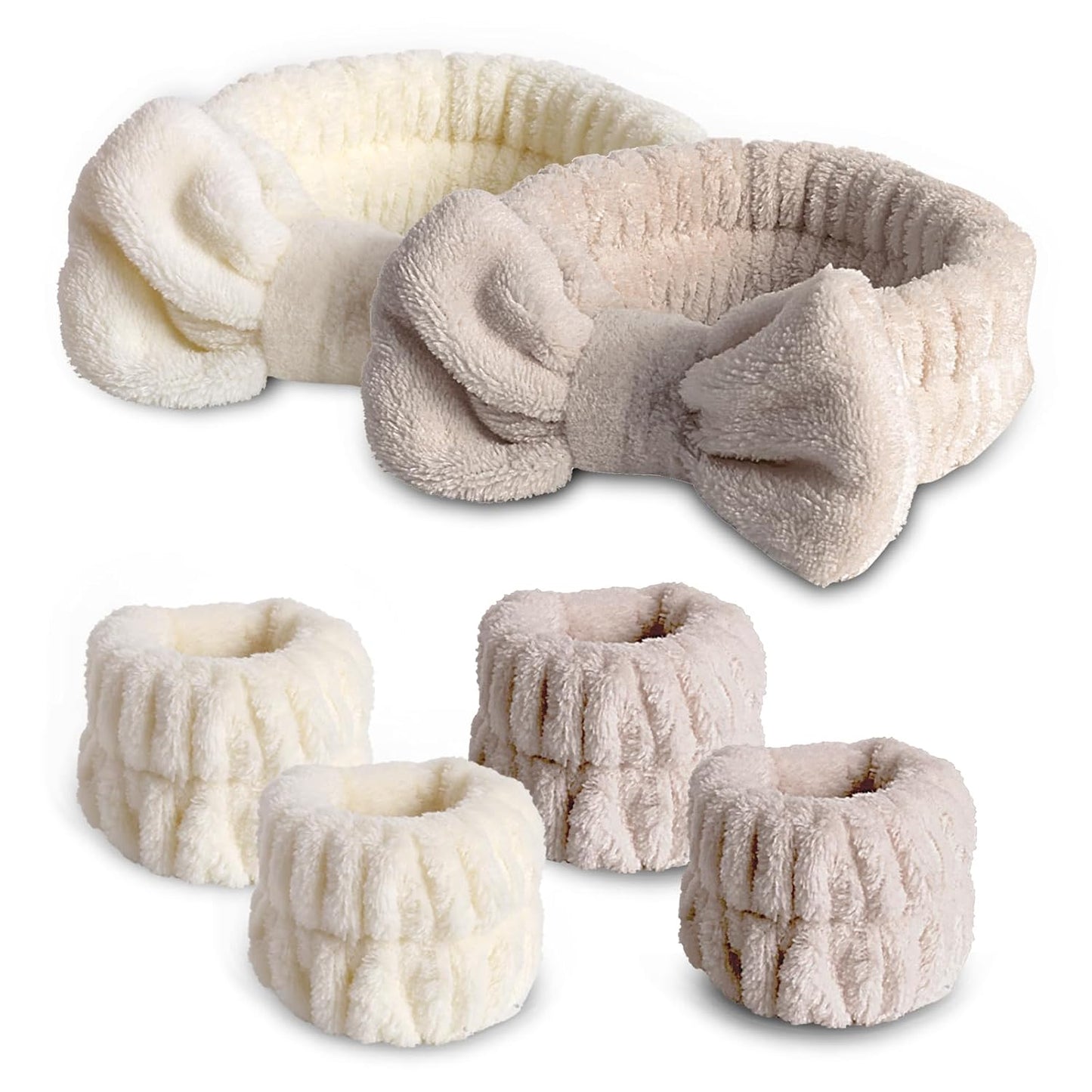 WSYUB Face Wash Headband and Wristband Set for Skincare