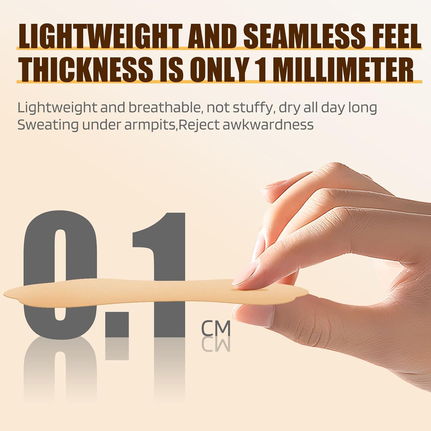 Pacify Underarm Sweat Pads for Women Men, Disposable Armpit Sweat Pads for Under Arms Sweating, Invisible Self-Adhesive Arm Pit Sweat Guards Patches for Clothing (60)