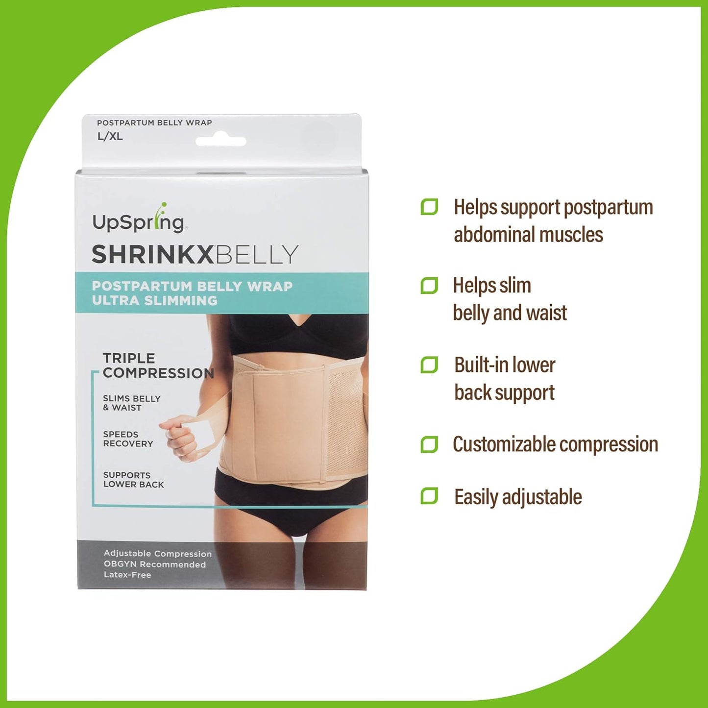 Upspring Shrinkx Belly Postpartum Belly Wrap | Post Pregnancy Belly Wrap