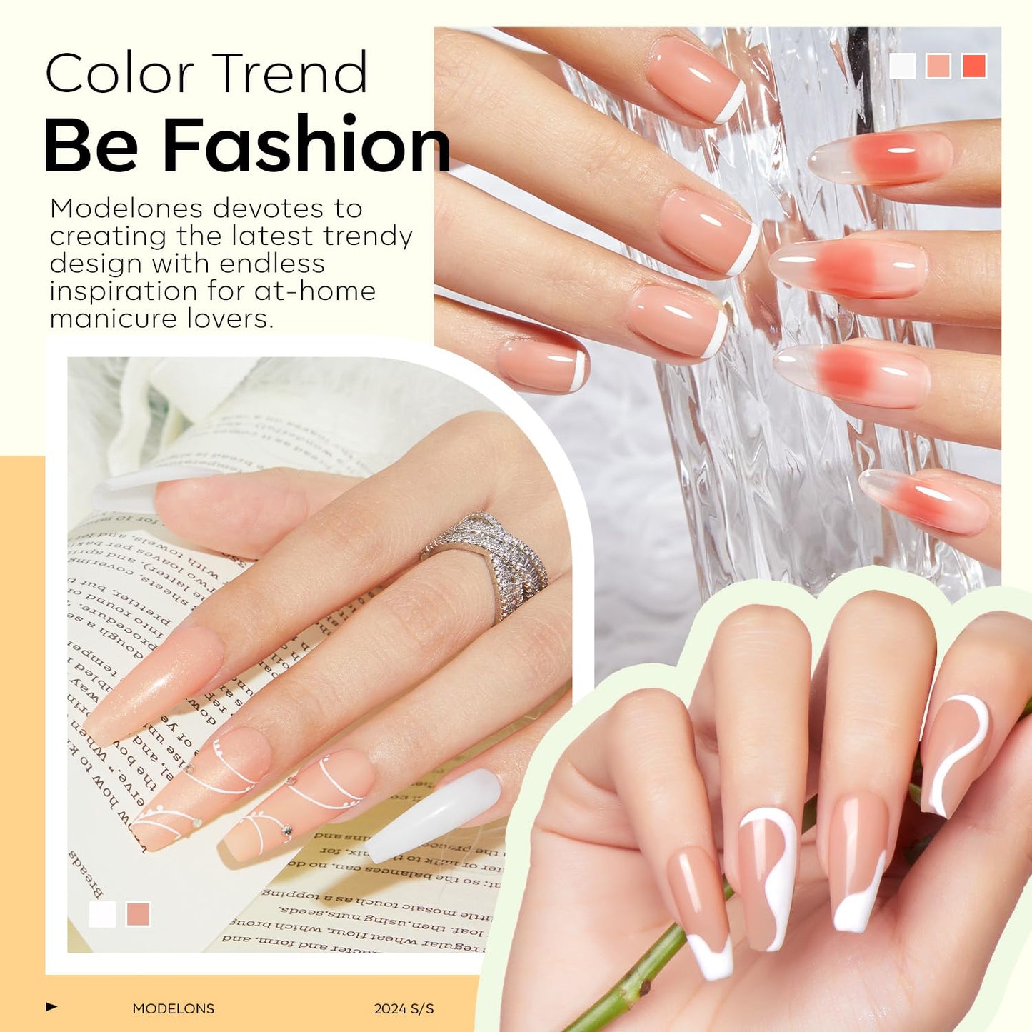 Modelones Acrylic Powder, 4.23oz/120g Cover Nude Blush Large Capacity Professional Acrylic Nail Powder Polymer for 3D French Nails Manicure Extensions & Carving