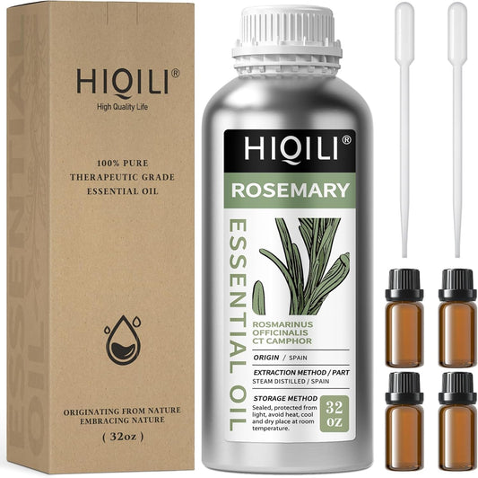 HIQILI 1000ML Rosemary Oil for Hair Growth, Add to Shampoo & Conditioner, 100% Pure Undiluted - 32 Fl Oz