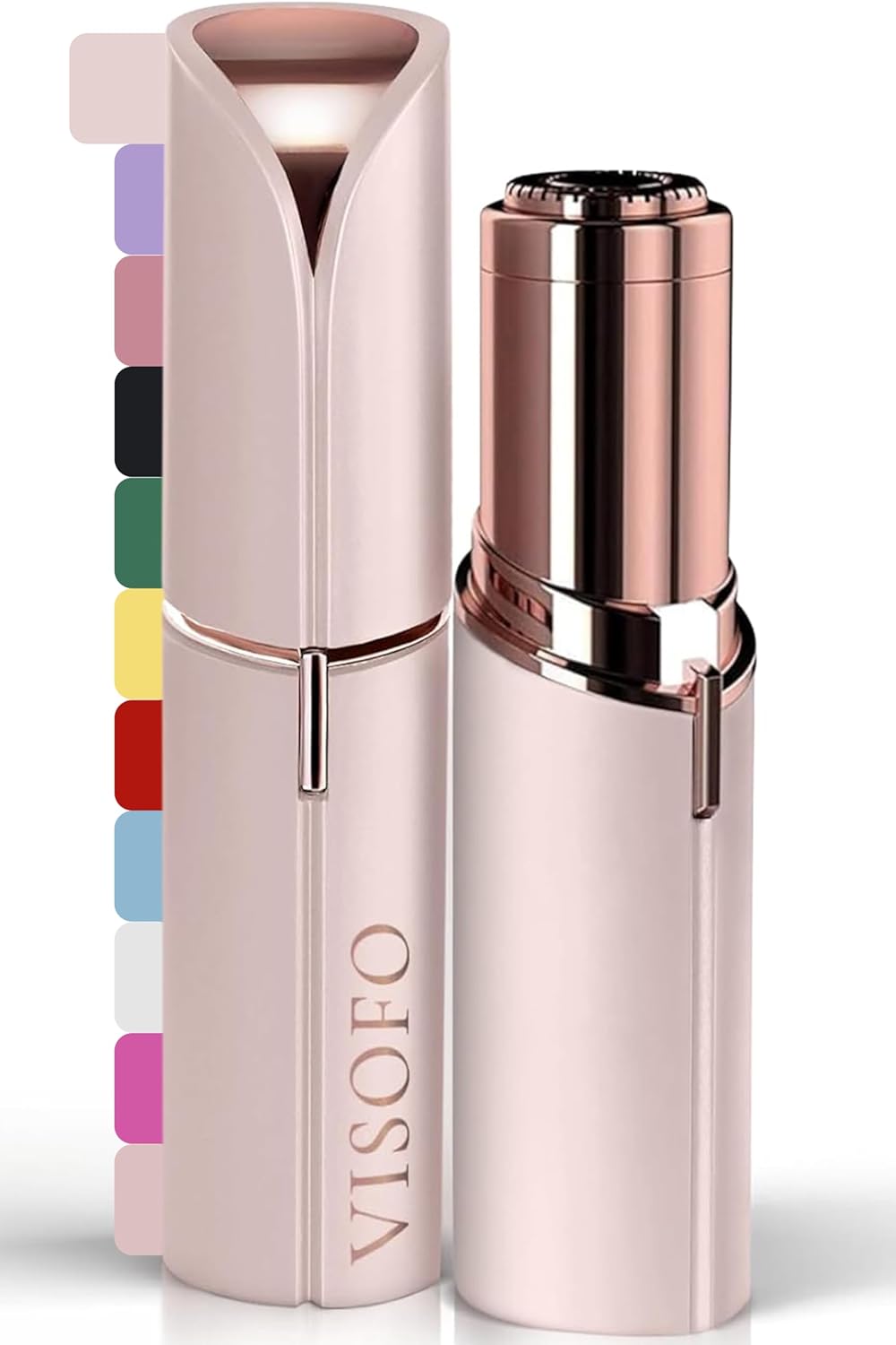 Facial Hair Removal for Women | Electric Razor Device Small Mustache Dermaplaning Remover Tools Tweezers Epilator Trimmer Face Dermaplane Shavers Beauty Gadgets Set Accessories by VISOFO (Agate)