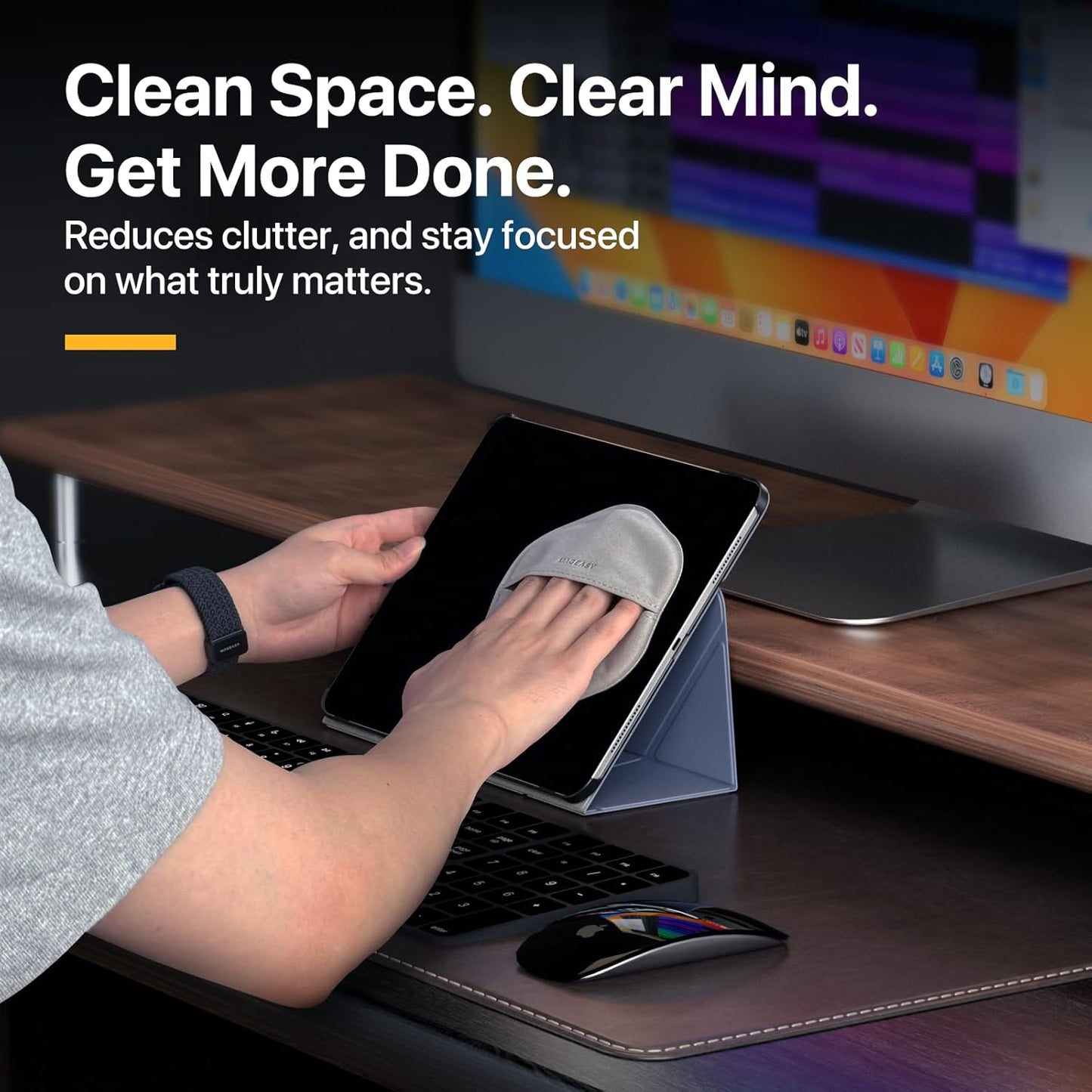 MAGEASY Microfiber Cleaning Cloth for Screens of Laptops, Notebooks, Tablets, TV, Monitors and Smartphones - Premium Polishing Cloth