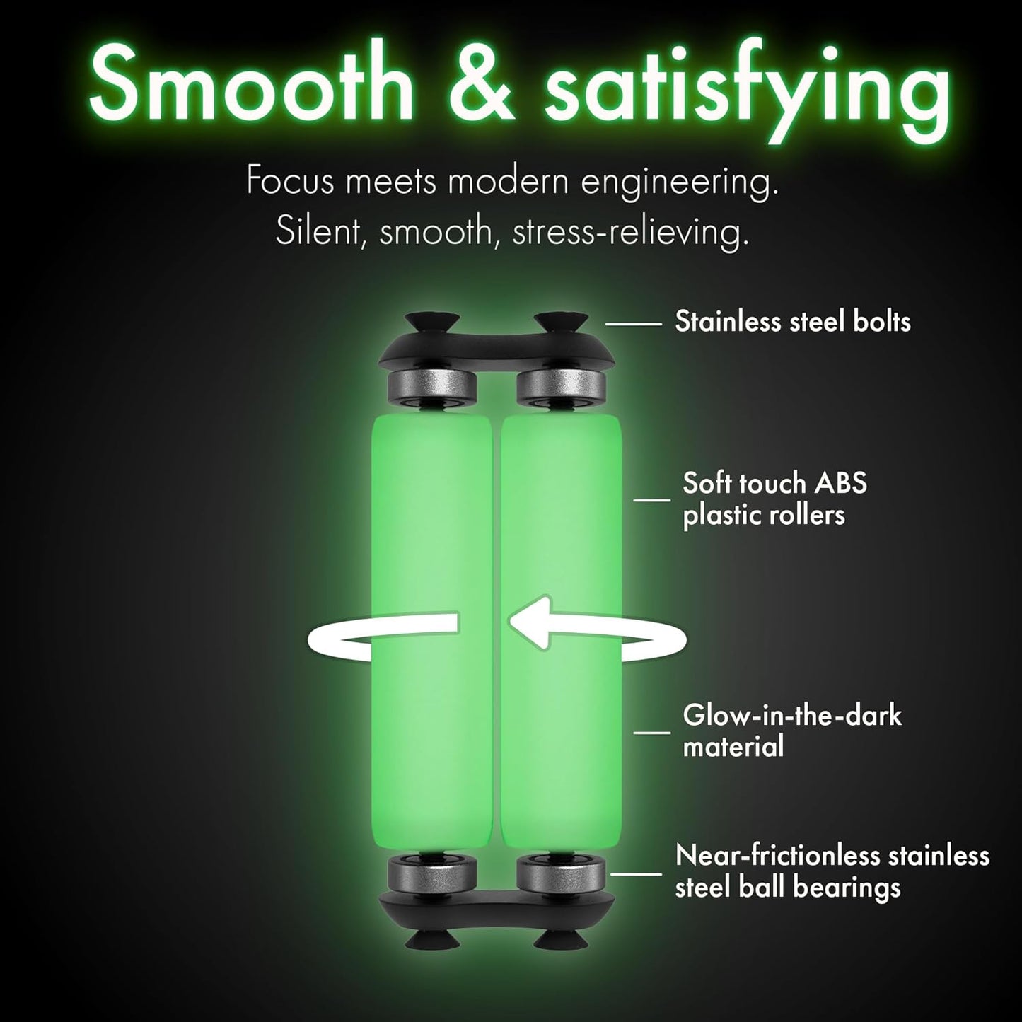 ONO Roller - Handheld Fidget Toy for Adults | Help Relieve Stress, Anxiety, Tension | Promotes Focus, Clarity | Compact, Portable Design