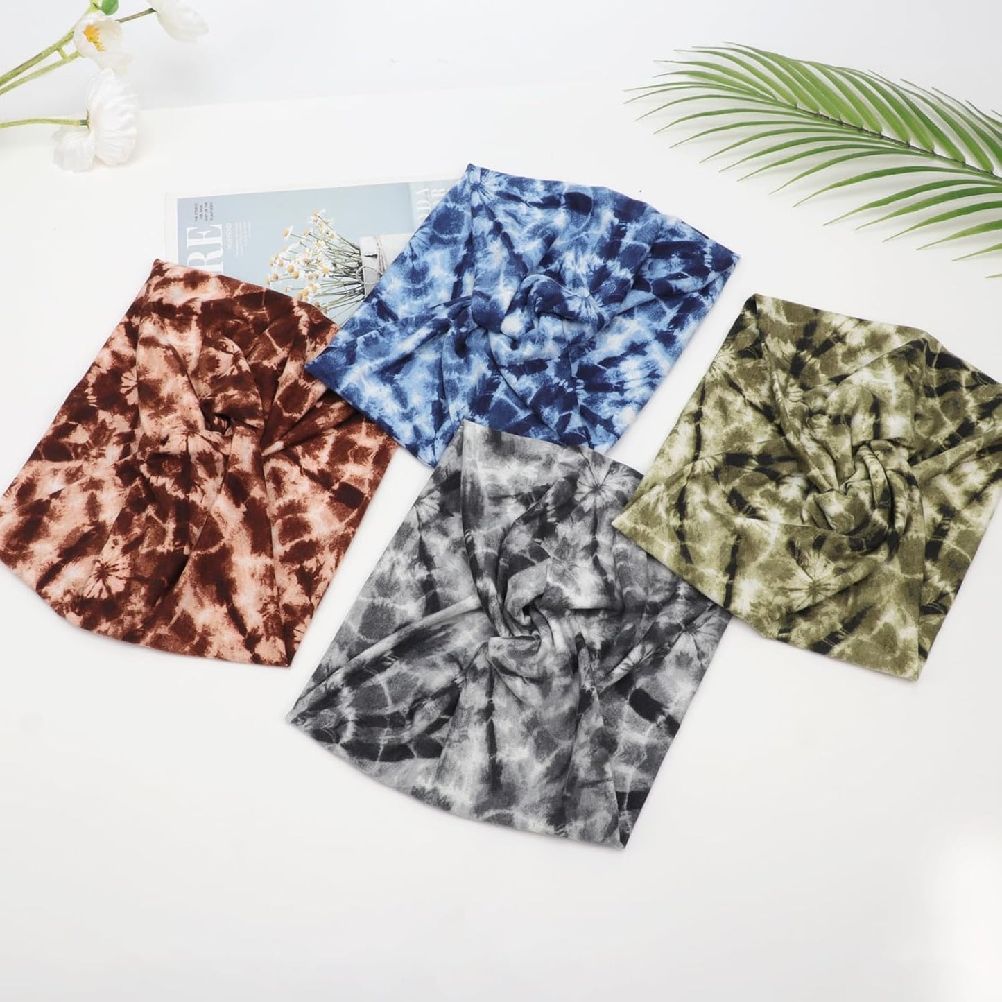 Extra Wide Headbands for Women Large Turban Headband Non Slip Boho Elastic Hairband Hair Twisted Knot Head Bands Accessories