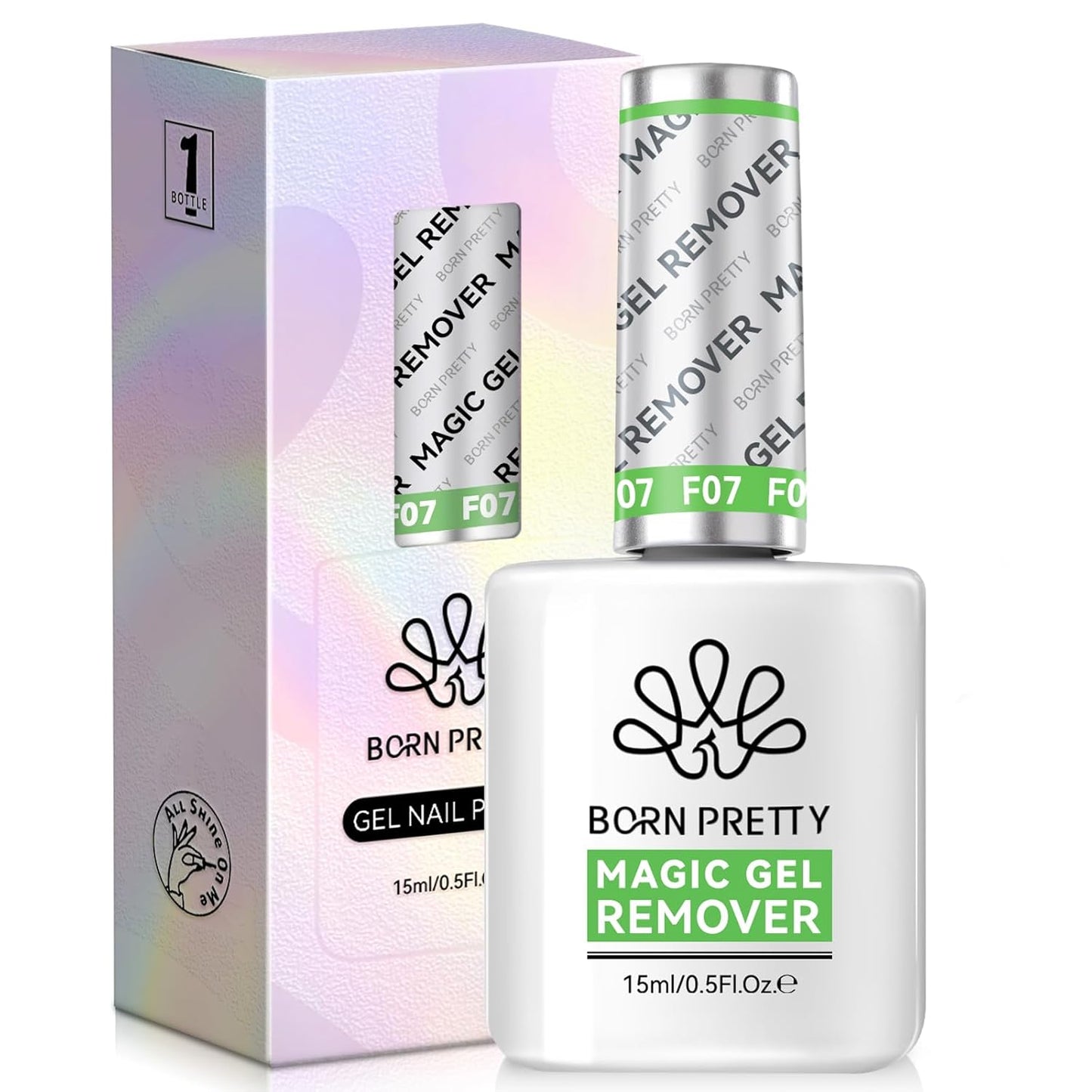 Born Pretty Magic Gel Nail Polish Remover, HEMA&TPO FREE,Quickly Remove Nail Polish in 2-5 Minutes,No Need for Foil Soaking Or Wrapping