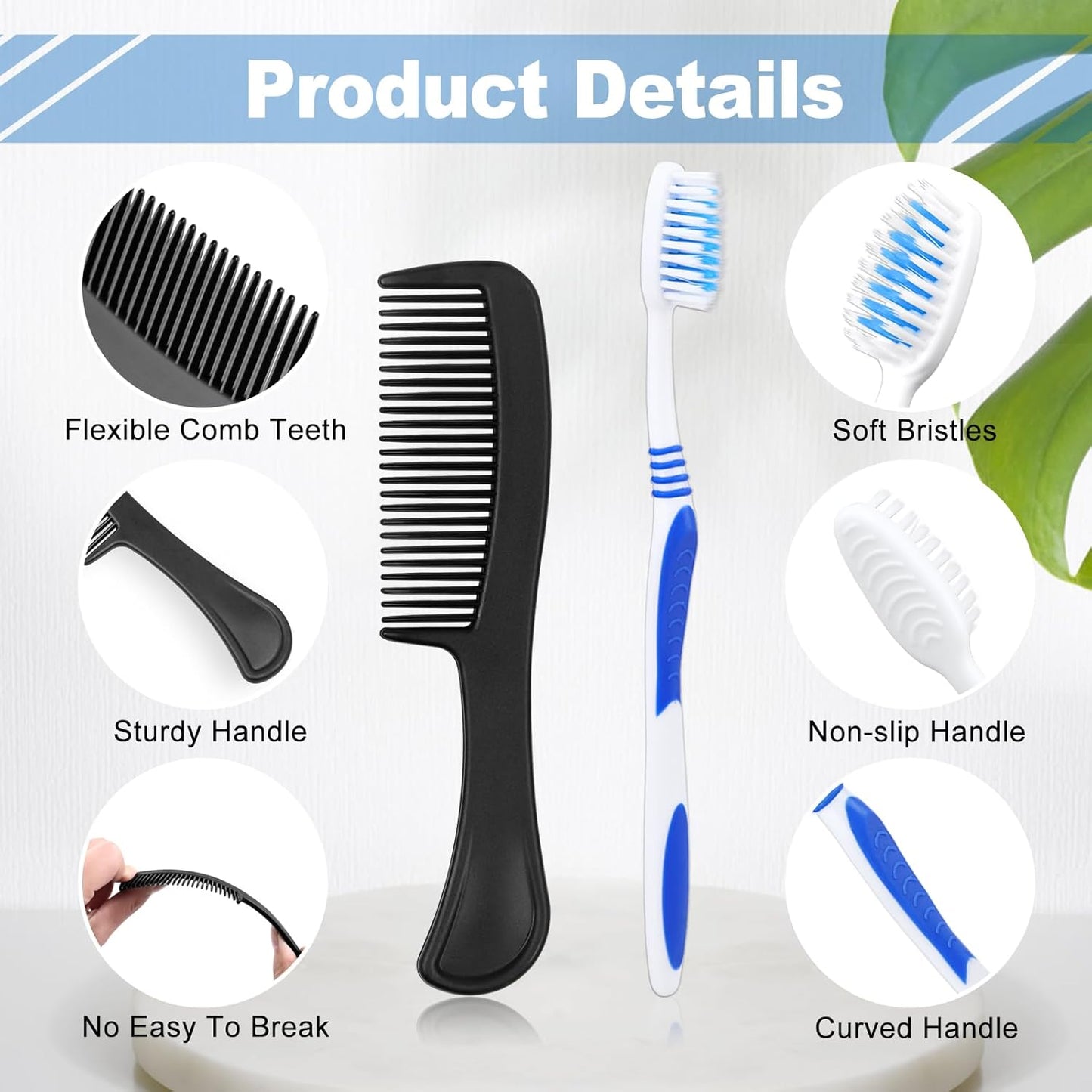 Pack of 25 Hygiene Kit, Hygiene Kit Bulk, Individually Packed, Travel Hygiene Kit with Toothbrush, Toothpaste, Comb, Shampoo, Soap and Floss Picks, Home, Suitable for Hotel, Camping, Travel