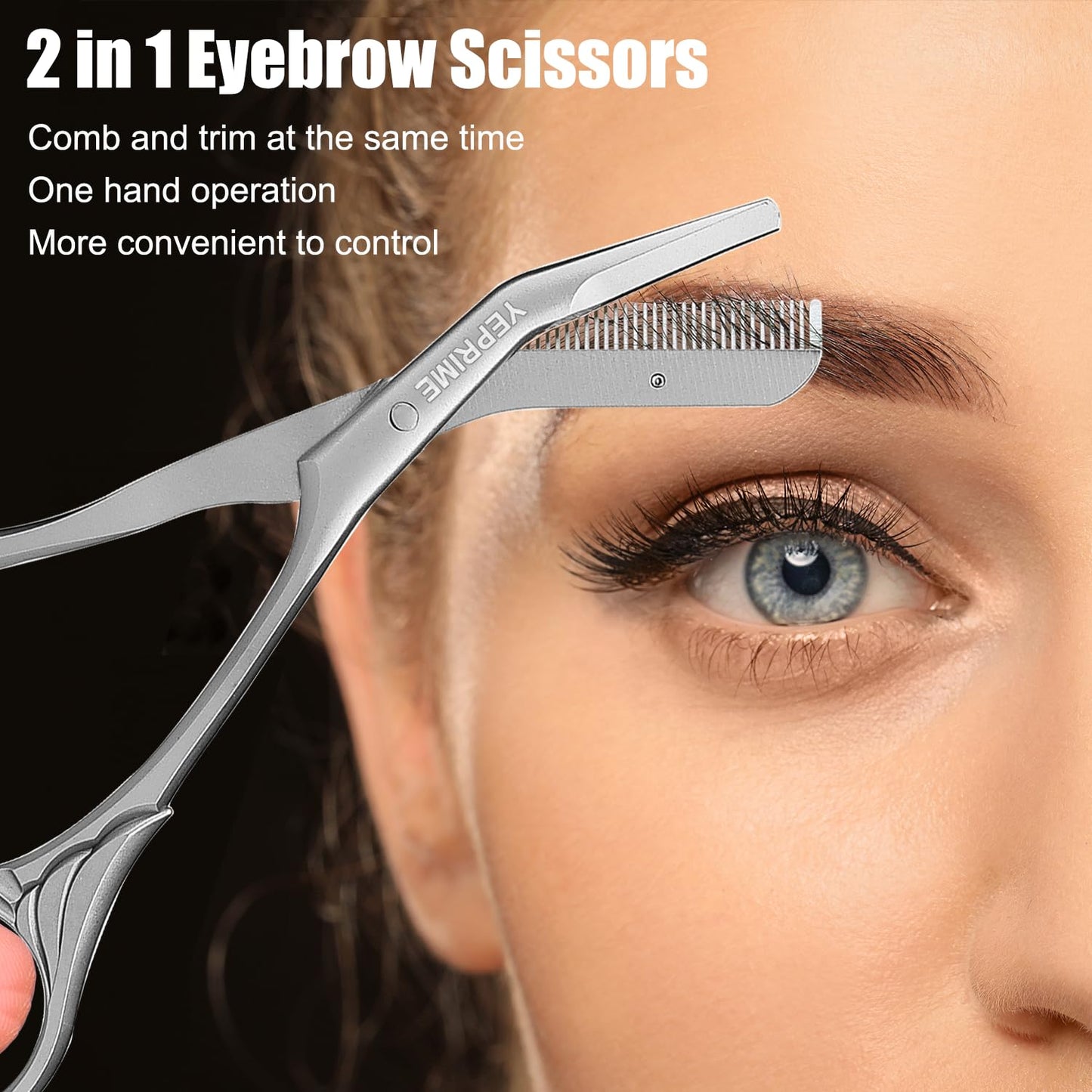 Eyebrow Trimming Scissors with Comb, Gifts For Men Women Stocking Stuffers