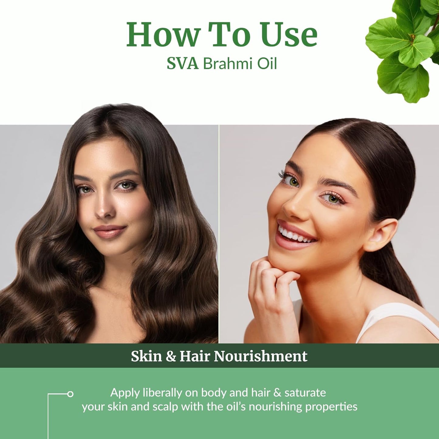 SVA Brahmi Oil Organic - 16 Fl Oz – 100% Natural Cold Pressed Organic Brahmi- for Face, Skin Care, Hair Care, Scalp Massage & Body Massage – Carrier Oil