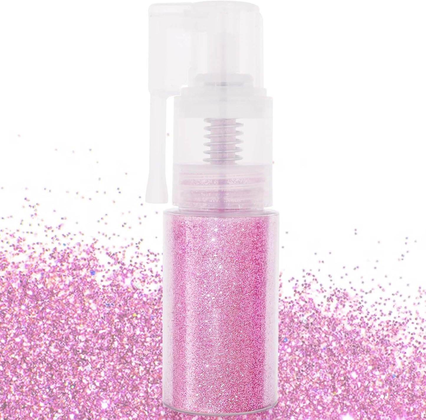 MEICOLY Pink Hair and Body Glitter Spray,25g/0.88OZ,Shinny Sparkle Glitter Spray for Clothes,Loose Shimmer Hairspray for Festival Rave Makeup/Stage Performance,Lightweight