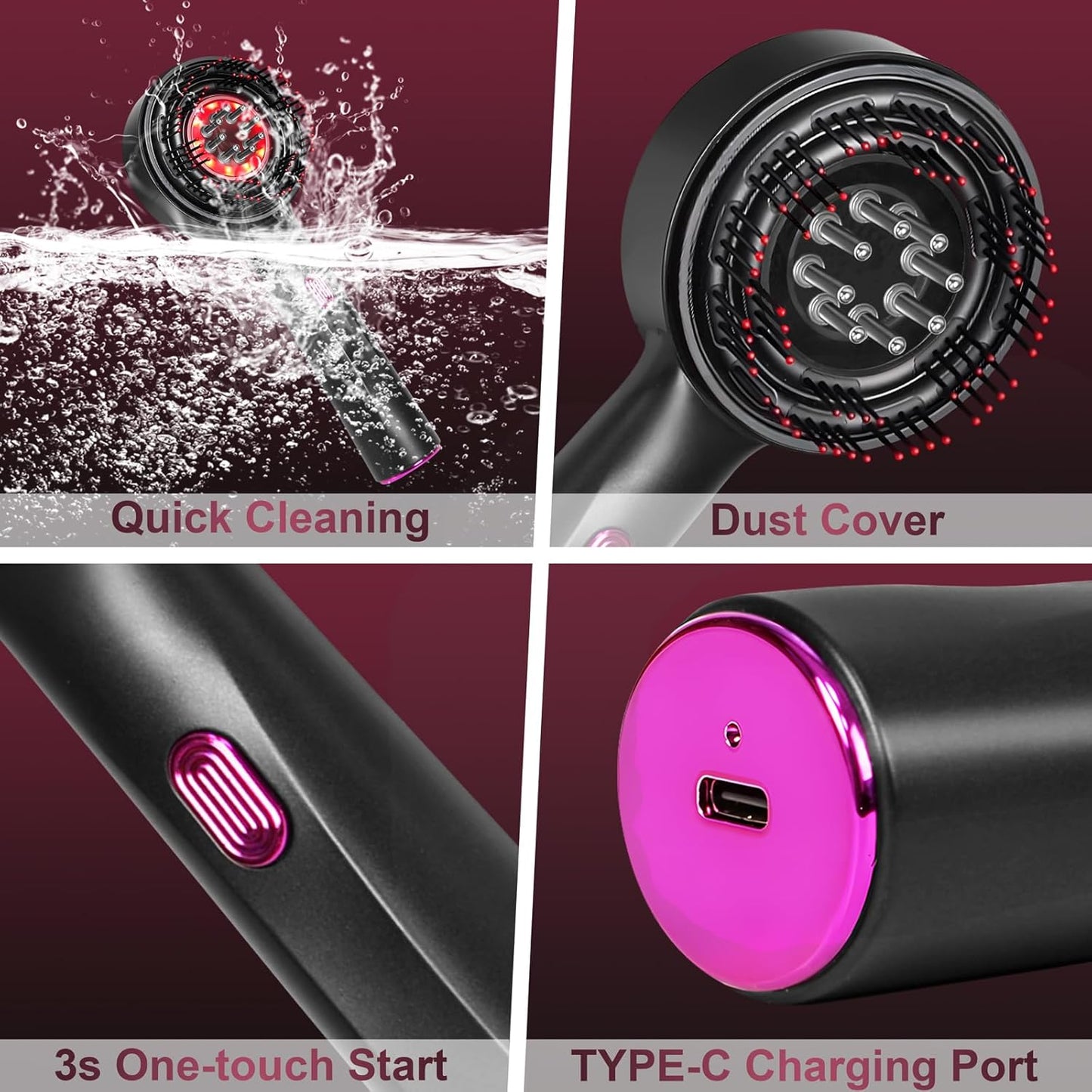 Laser Therapy Hair Growth Comb, Hair Oil Applicator,Electric Scalp Massager Hair Growth with IPX7 Waterproof