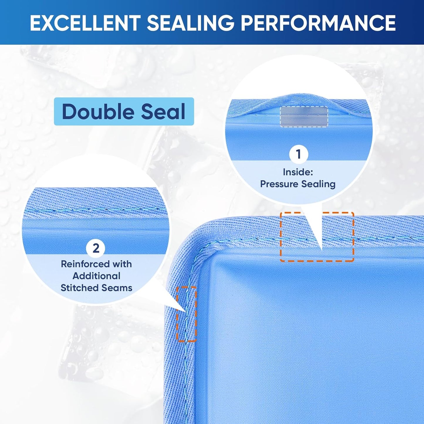 APEXUP Gel Ice Packs for Injuries Reusable, Flexible Double Sided Cold Packs for Injuries, Ice Pack for Knee, Shoulder, Back, Hip, Leg, Arm (Blue, S, 1PK)