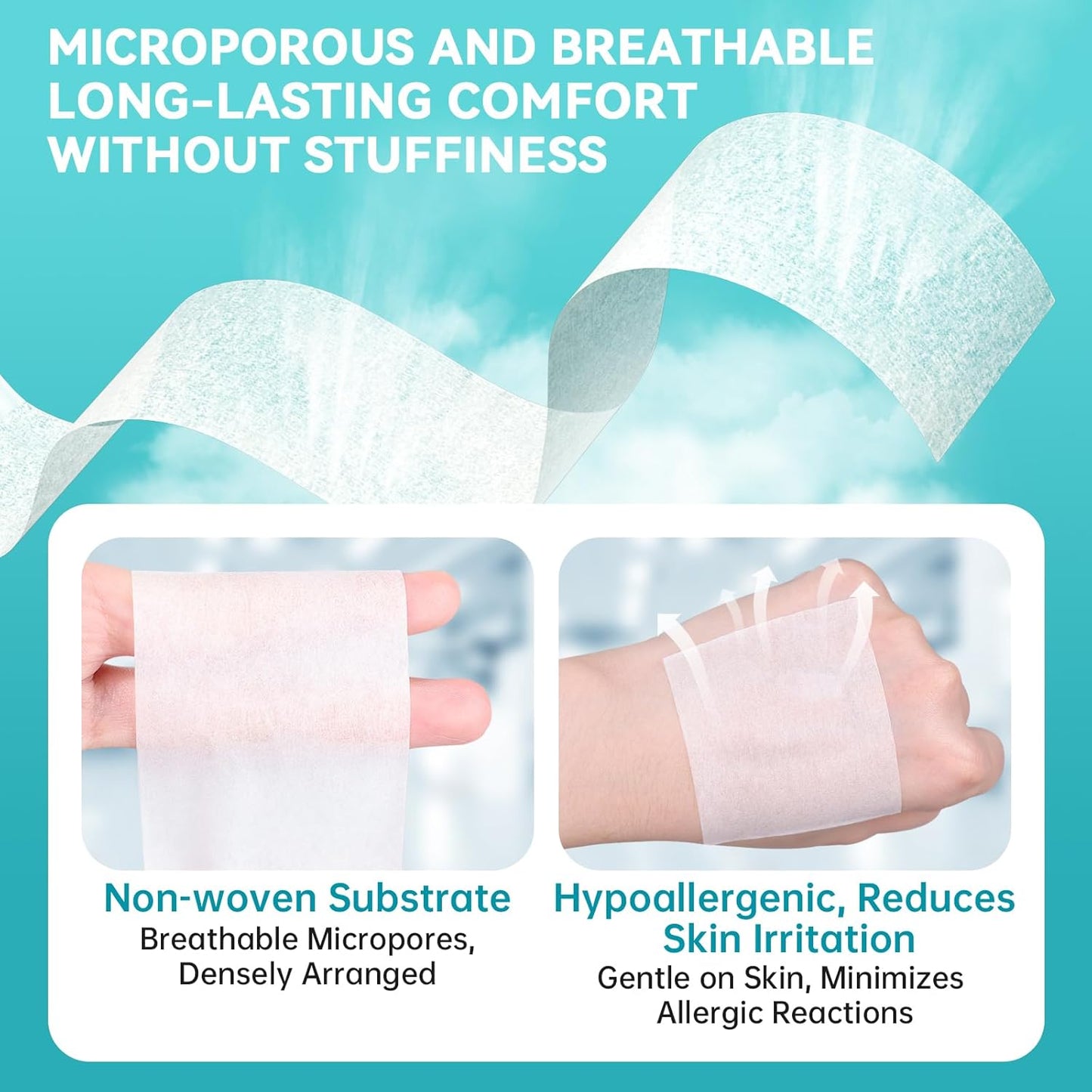 Dimora Soft Paper Surgical Tape 8 Rolls- Hypoallergenic Medical Tape for Sensitive Skin，Breathable First Aid Wound Tape with Pain-Free Removal, Secures Dressing and Medical Devices -2" x 10 Yards