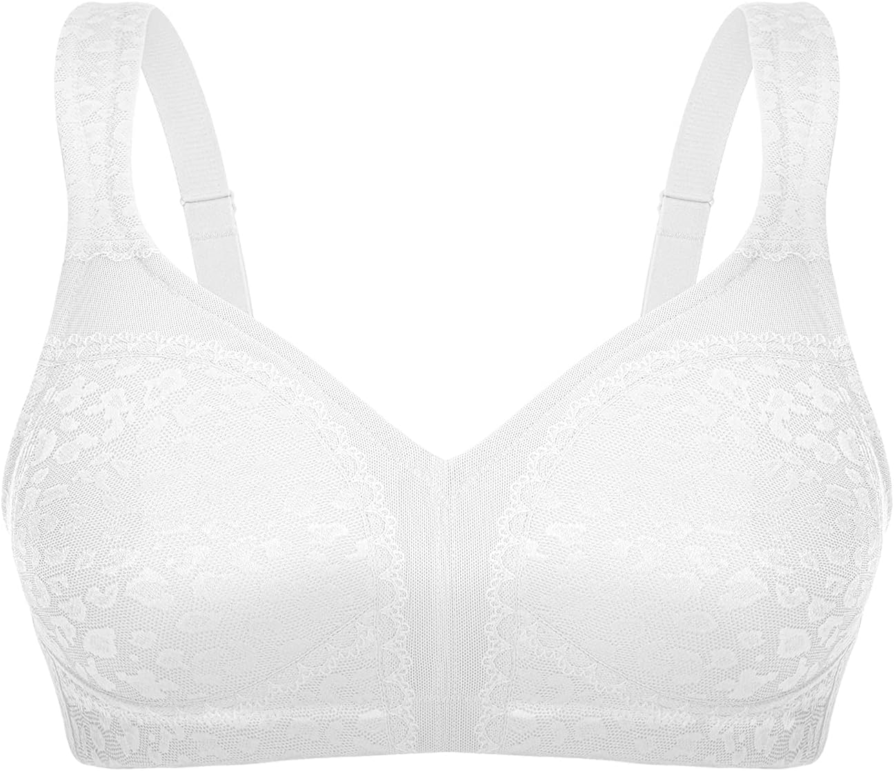 ZeroBound Women's Minimizer Bras Comfort Cushion Strap Wirefree Full Coverage Large Bust Non-Padded Bra