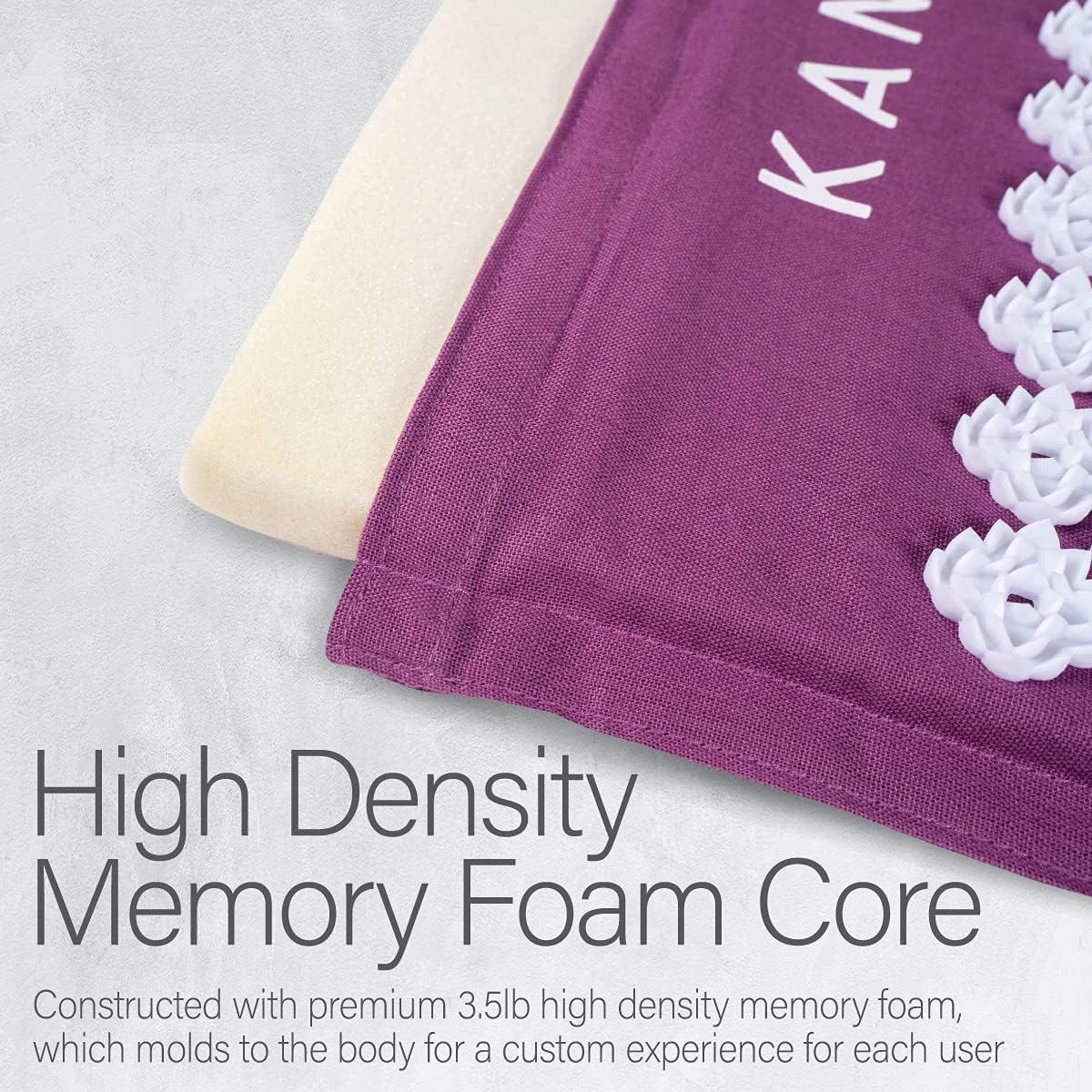 Kanjo Acupressure Mat and Pillow Set for Back Pain Relief & Neck Pain Relief, with Pressure Points for Muscle Pain Relief with Travel Bag - Navy