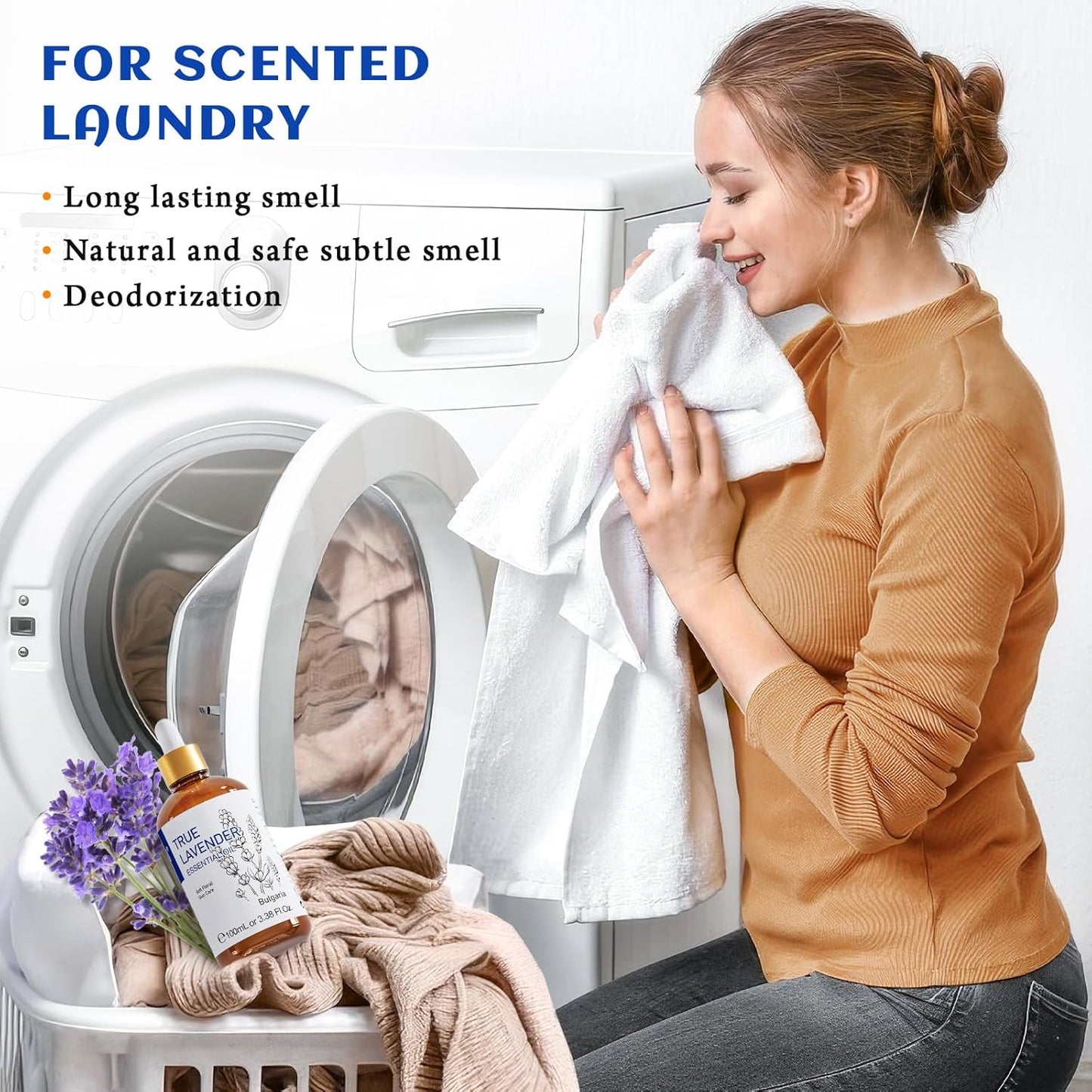 HIQILI Lavender Essential Oil - 100% Pure Undiluted, for Aromatherapy Diffuser at Room & Office, Relax Mind and Better Sleep, Therapeutic Grade | 100ML with Glass Dropper