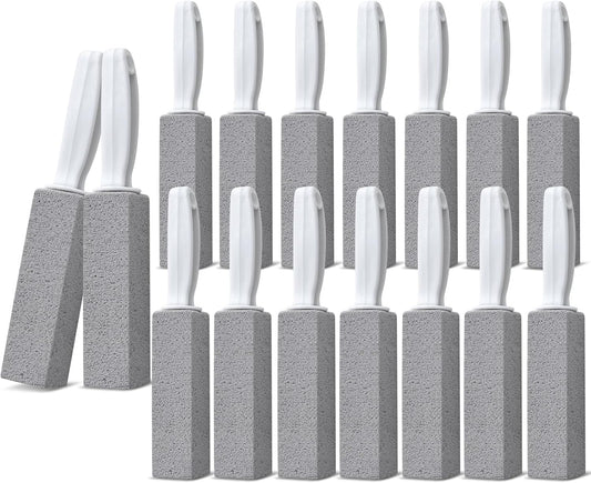 Emycool Pumice Stone Toilet Bowl Cleaner, 16 Pack Toilet Pumice Stone with Handle for Toilet Cleaning, Bathtubs, Sinks, Swimming Pools, Grills