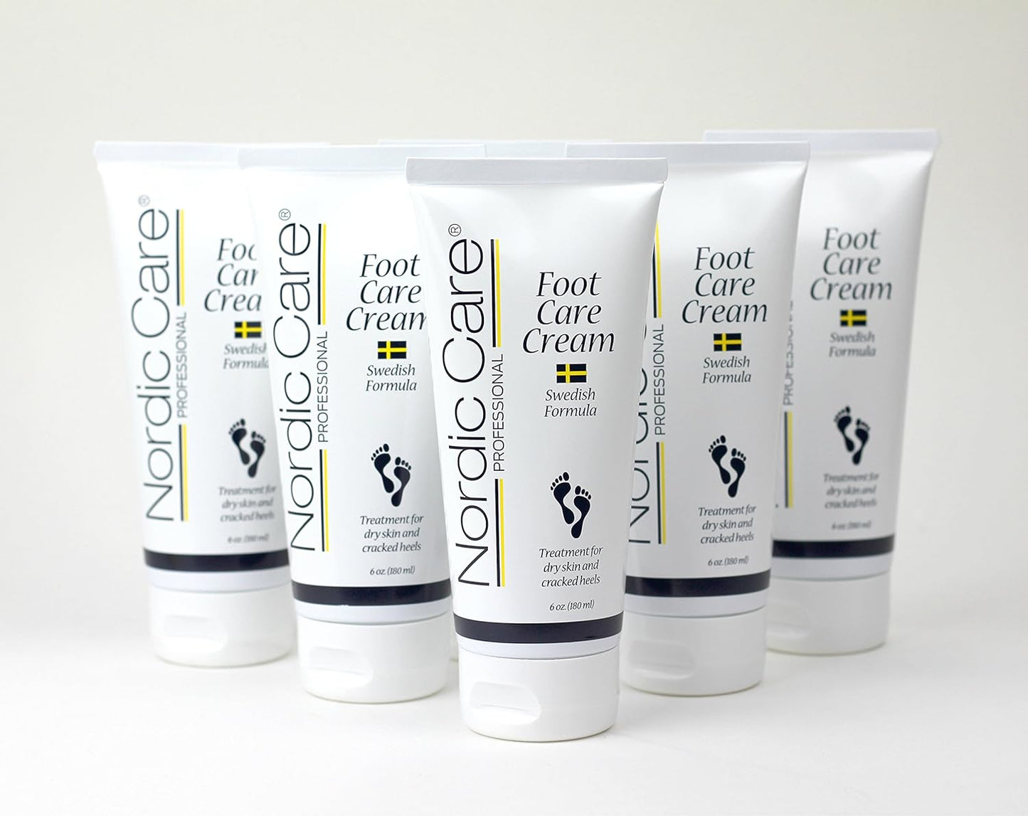 Nordic Care Foot Care Cream - Repairs and Hydrates Dry and Cracked Heels, 10% Urea Cream Treats Severely Dry Feet, Cracked Heels & Callus Removal, Hypoallergenic & Lanolin-free | 6 Oz (Pack of 12)