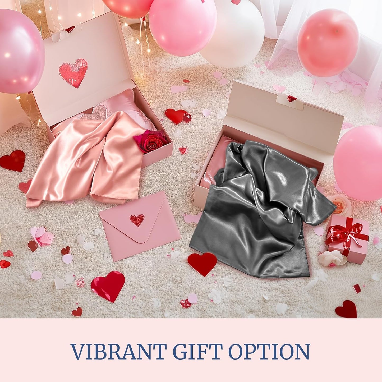 BEDELITE Satin Pillowcase for Hair and Skin, Super Soft Similar to Silk Pillow Cases 4 Pack with Envelope Closure, Cooling Pillowcases for Women Men (20"x26" Standard Size, Hot Pink)