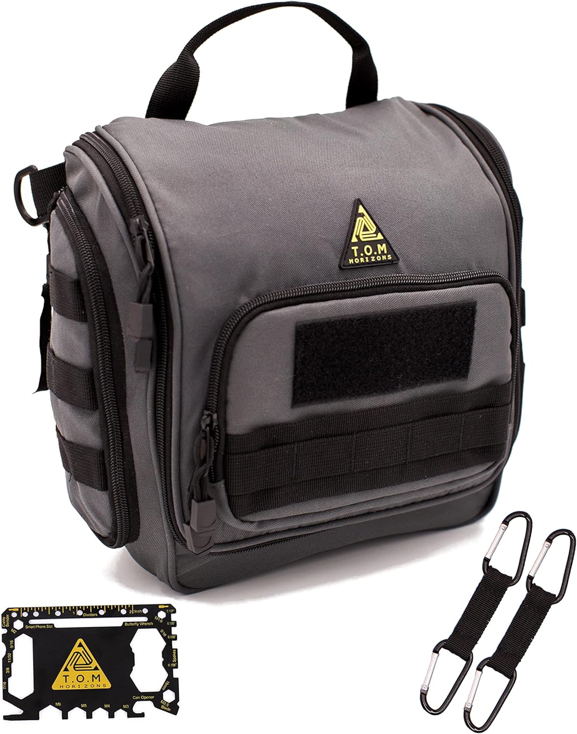 Tactical Toiletry Bag for Men. Extra Large, Water Resistant, Heavy Duty, Hanging, Multiple compartments and Storage Options, Dopp Kit for Toiletry Accessories