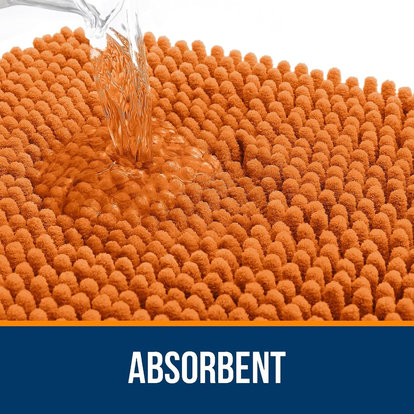 OLANLY Bathroom Rugs 30x20, Extra Soft Absorbent Chenille Bath Rugs, Rubber Backing Quick Dry, Machine Washable Bath Mats for Bathroom Floor, Tub and Shower, Home Decor Accessories, Clay