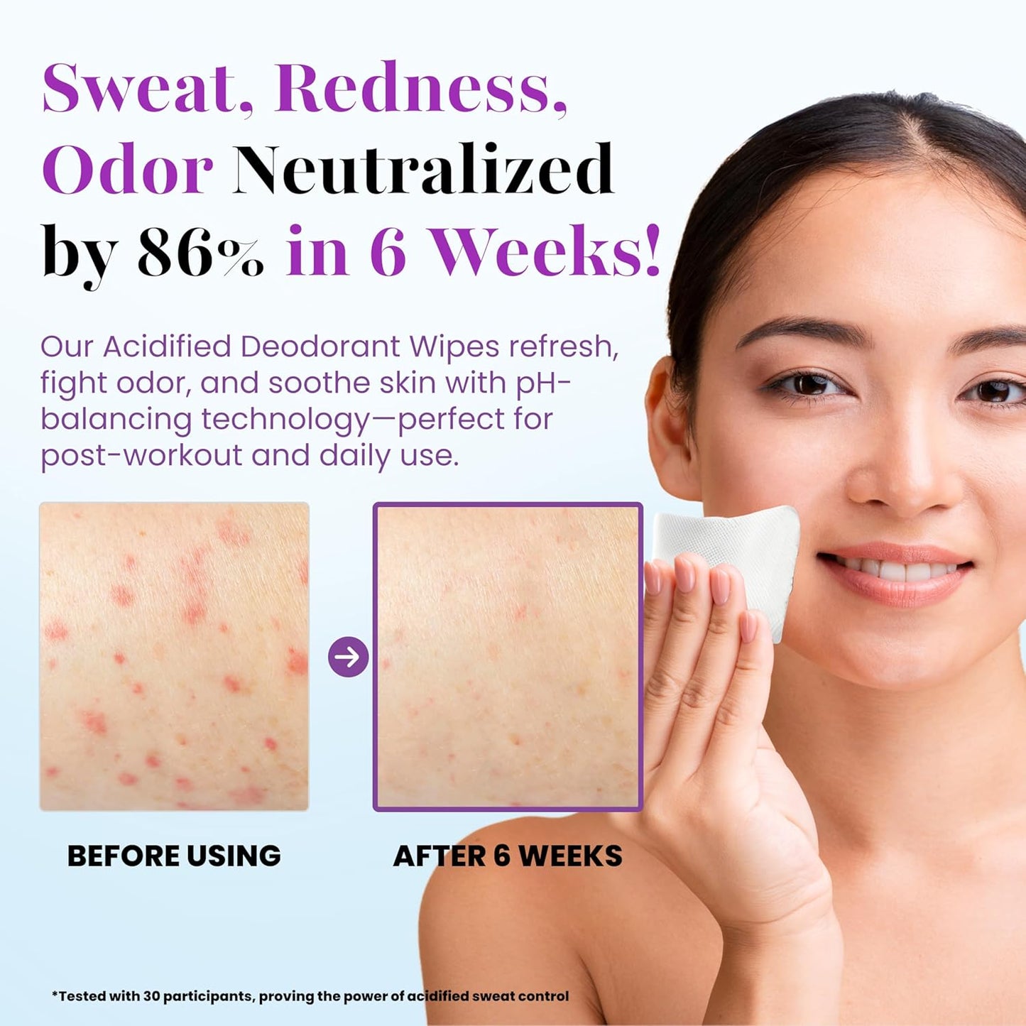 Zero Trace Travel Deodorant Wipes - 60 Count- 24 Hour Odor Control - Aluminum Free Hypoallergenic Mini Deodorant For Women and Men - Individually Wrapped Underarm & Body Wipes- Nature Bliss Trio