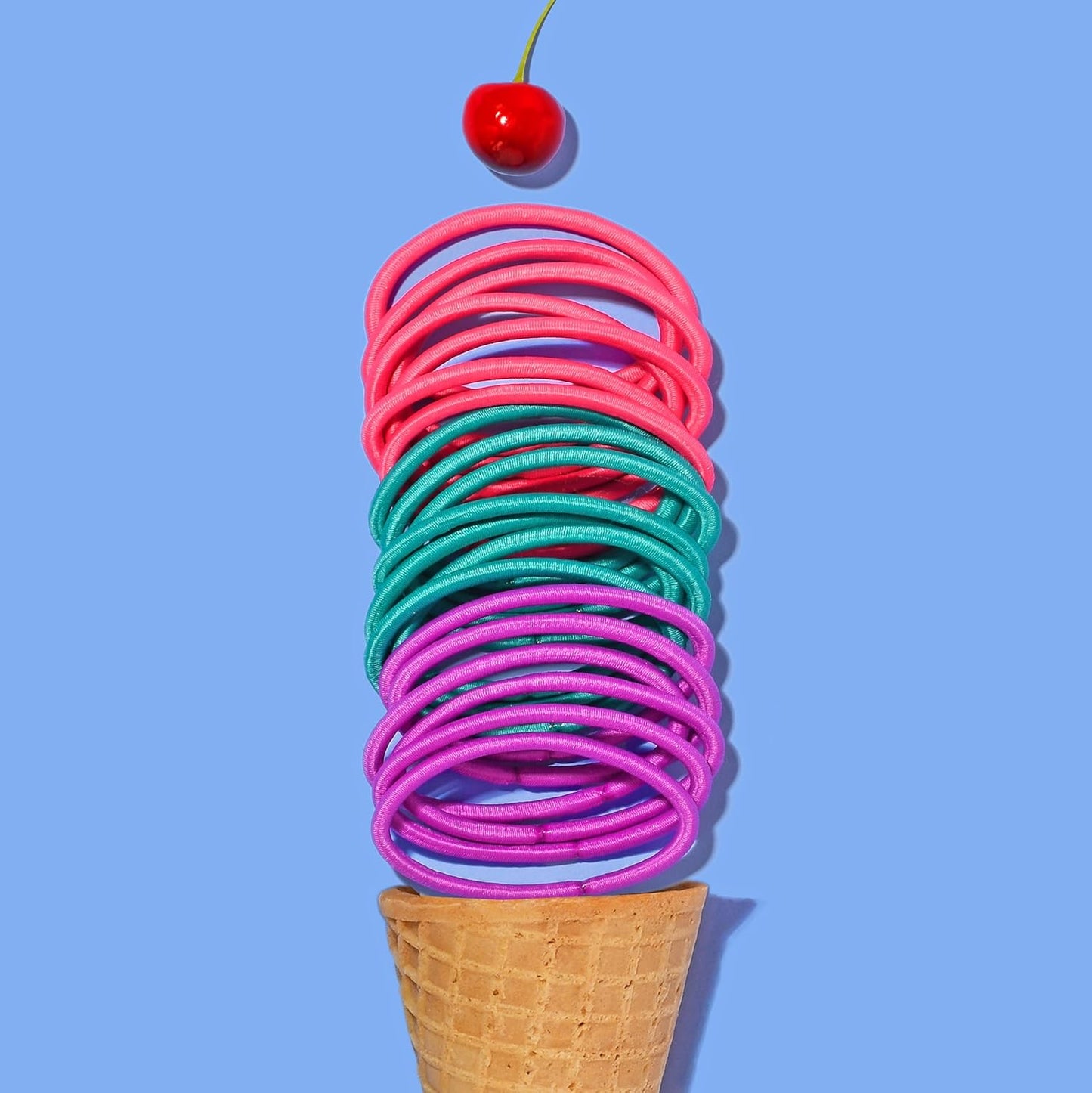 Goody Ouchless Hair Elastics – No Pull, No Breakage, Tangle-Free Hold for Thick, Curly, Coily & Textured Hair – 30 Count, Rainbow, Long-Lasting Ponytail Holders for Women & Men