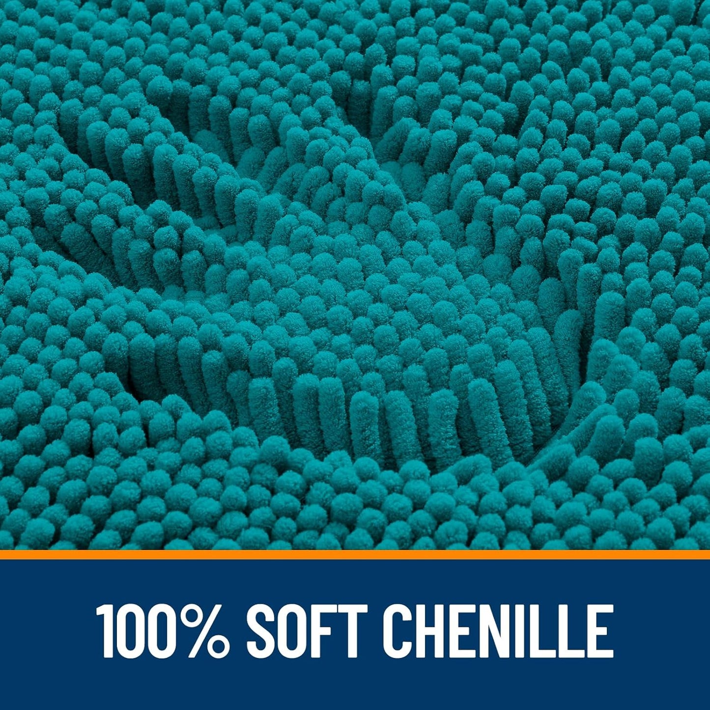 OLANLY Bathroom Rugs 30x20, Extra Soft Absorbent Chenille Bath Rugs, Rubber Backing Quick Dry, Machine Washable Bath Mats for Bathroom Floor, Tub and Shower, Home Decor Accessories, Deep Lake