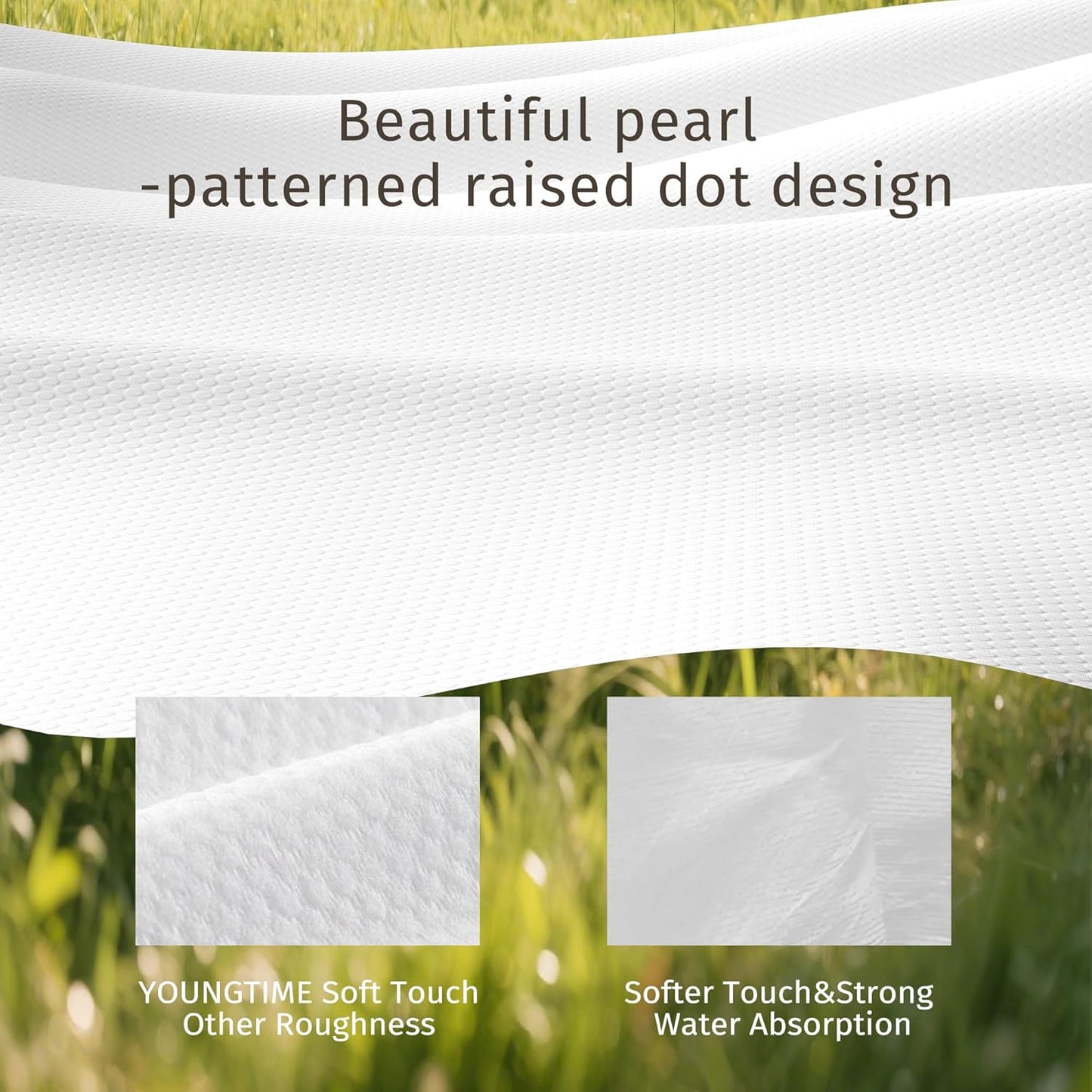 YOUNGTIME Disposable Bath Towels 55" x 27.5",Quick Dry Disposable Body Towel,Thickened Portable Towels Set for Travel Camping,Pet Towels,6 Pack