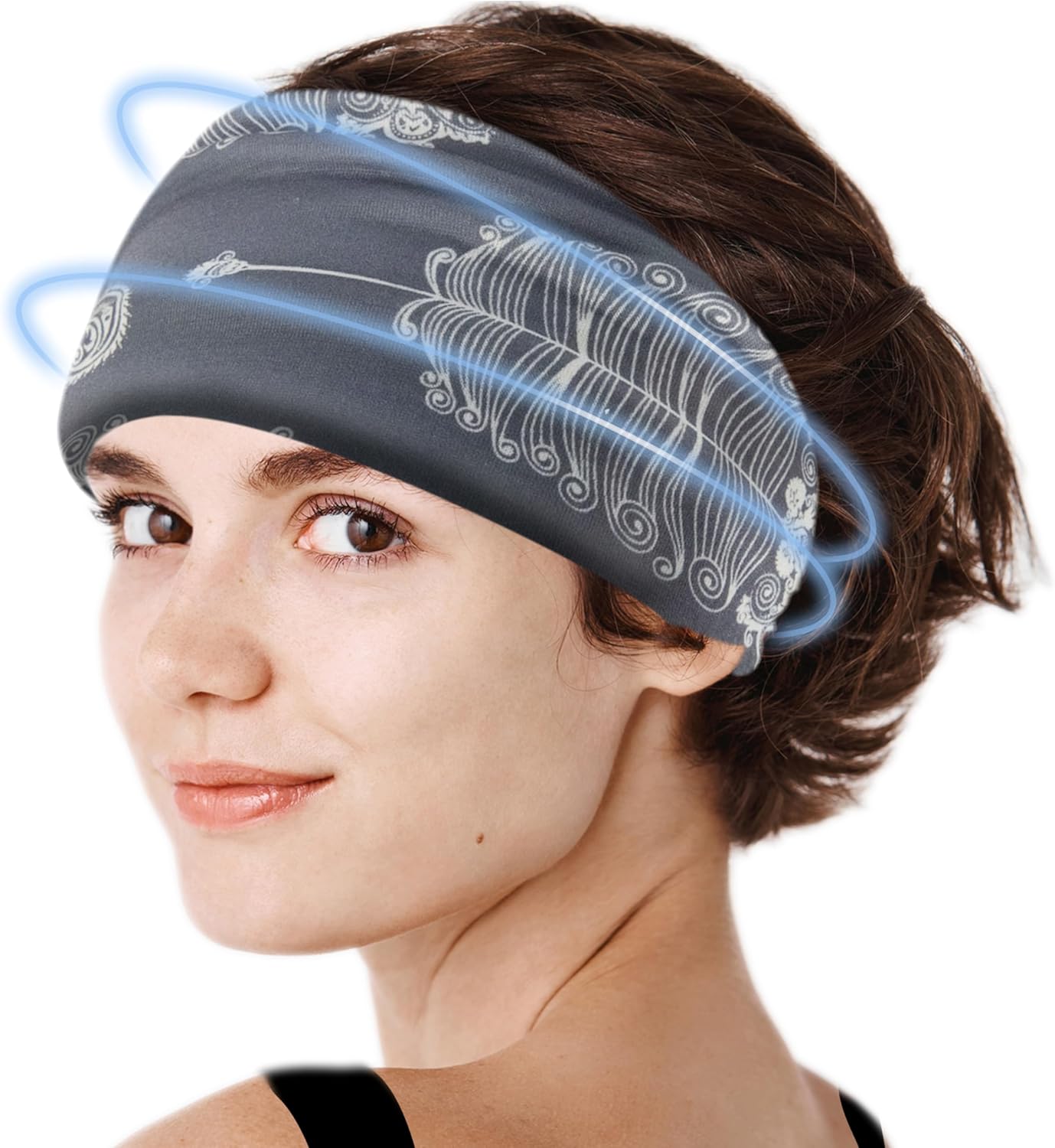 Crimmy Migraine Headache Relief Cap, Cooling Gel Headband Neck Wrap Hat Mask, Soothing Ice Pack Head Face Cold Compress for Tension Stress & Hangover