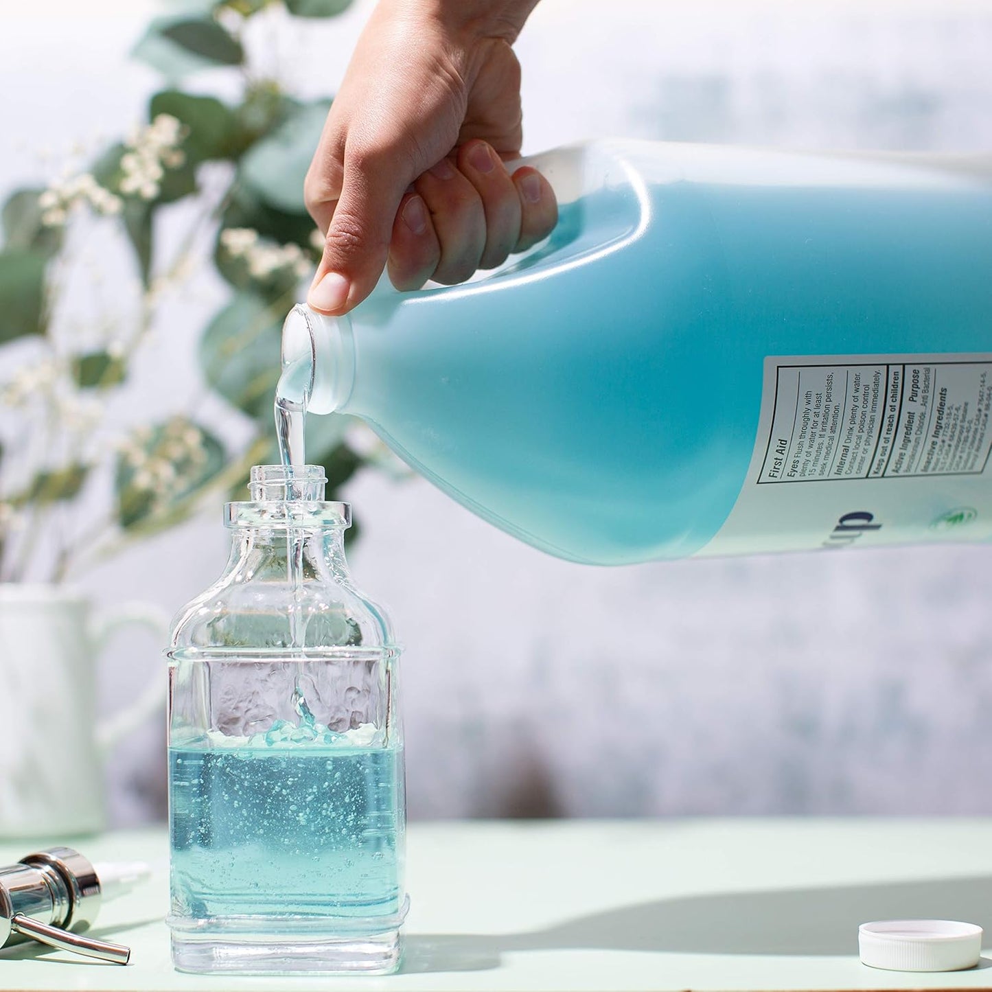 Sanit Silky Clean Antibacterial Liquid Gel Hand Soap Refill - Advanced Formula with Coconut Oil and Aloe Vera - All Natural Moisturizing Hand Wash - Made in USA, Coconut, 1 Gallon